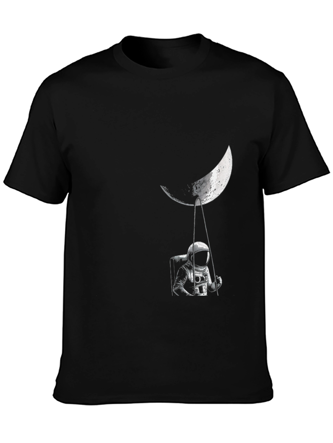 Astronaut on Moon Swing Graphic T-Shirt