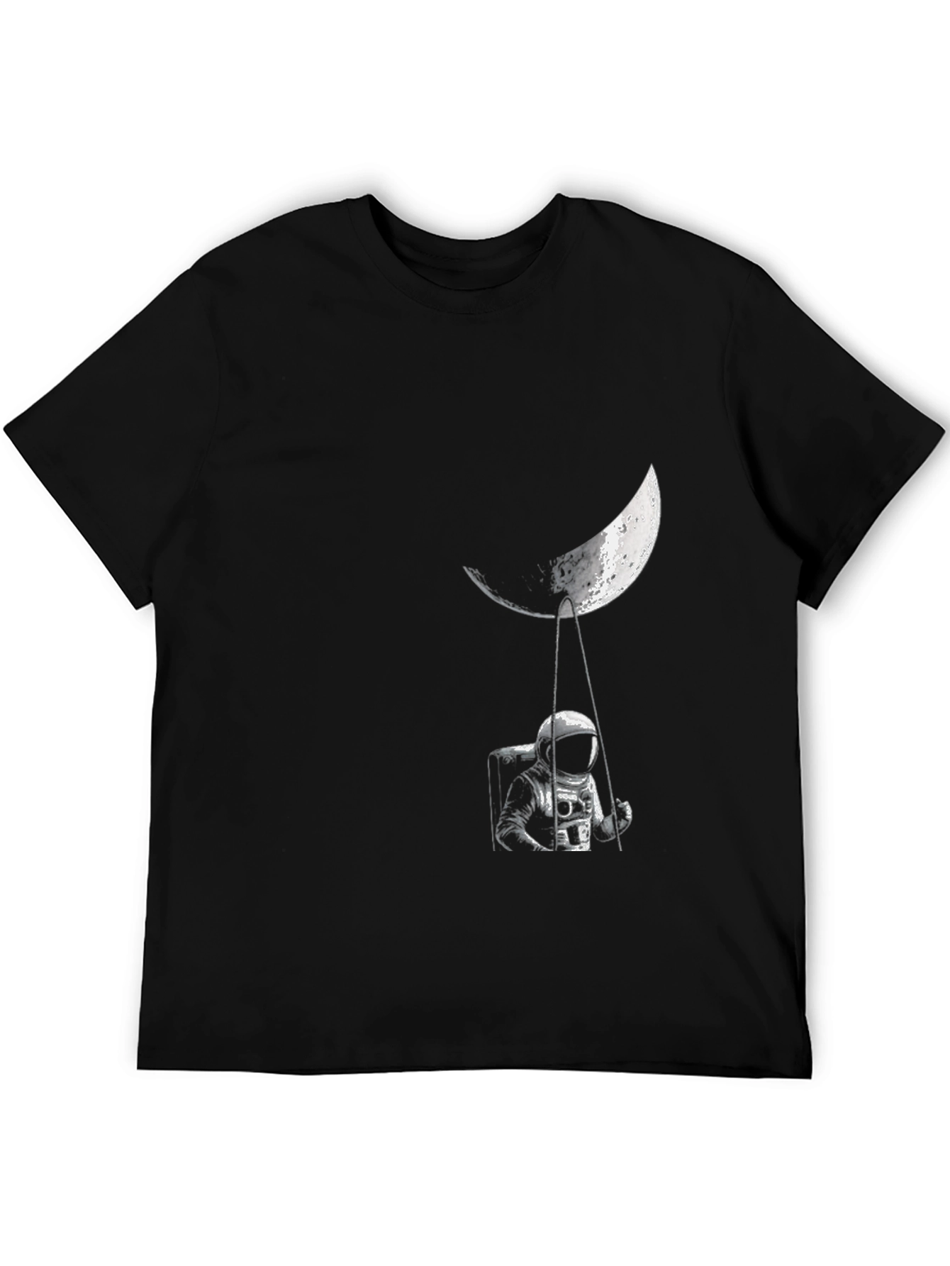 Astronaut on Moon Swing Graphic T-Shirt