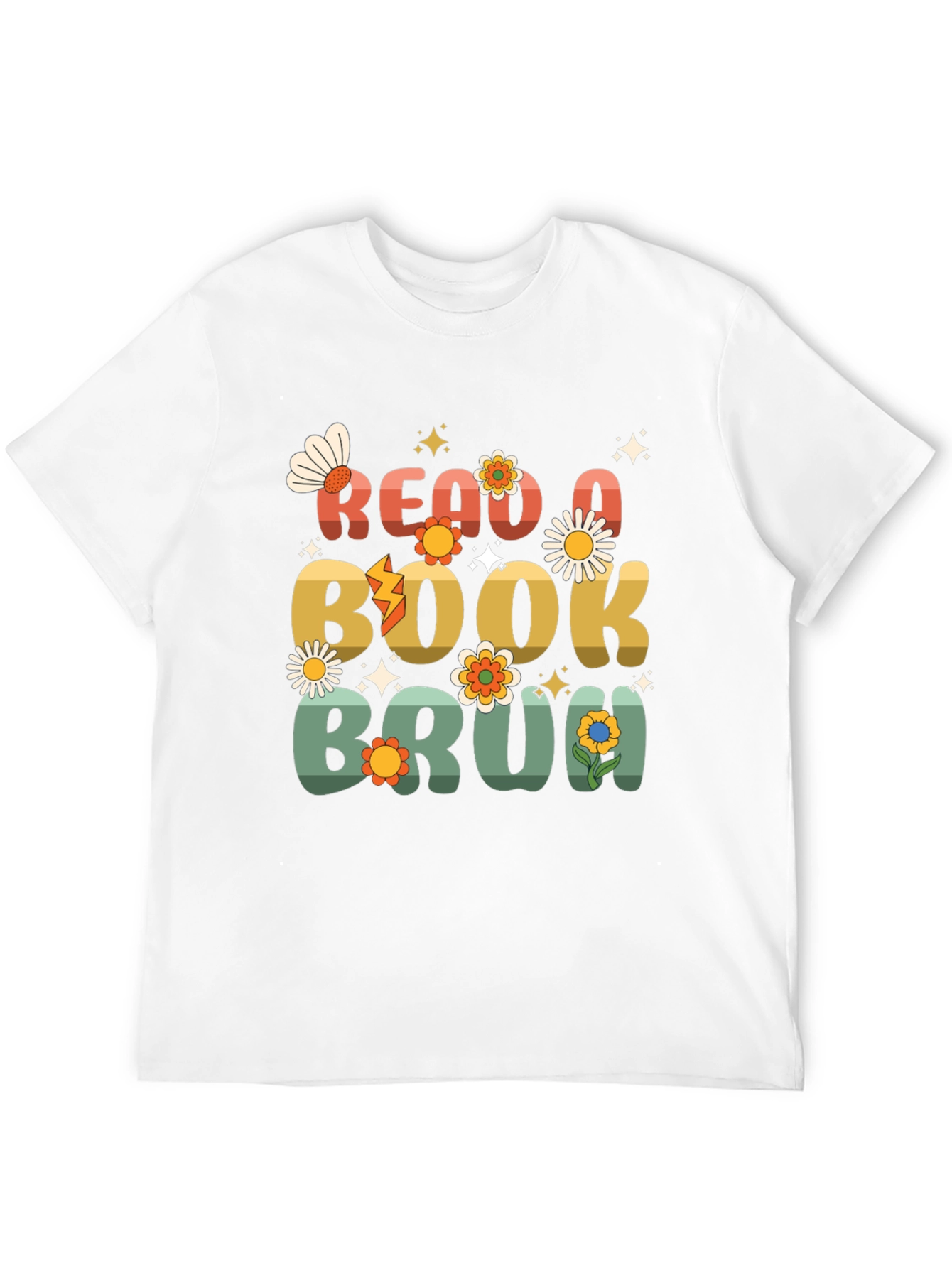 Read a Book Bruh Graphic Tee - Retro Design