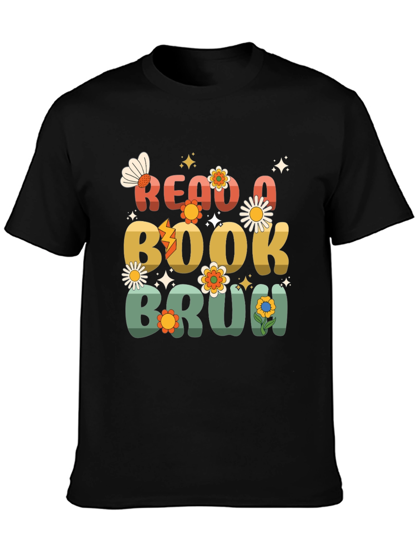 Read a Book Bruh Graphic Tee - Retro Design