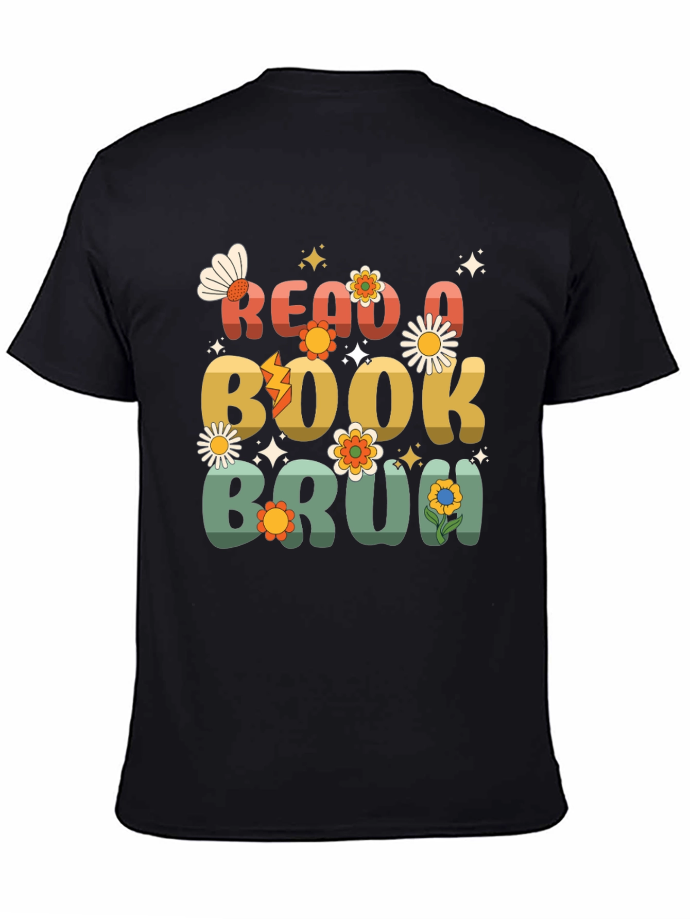 Read a Book Bruh Graphic Tee - Retro Design
