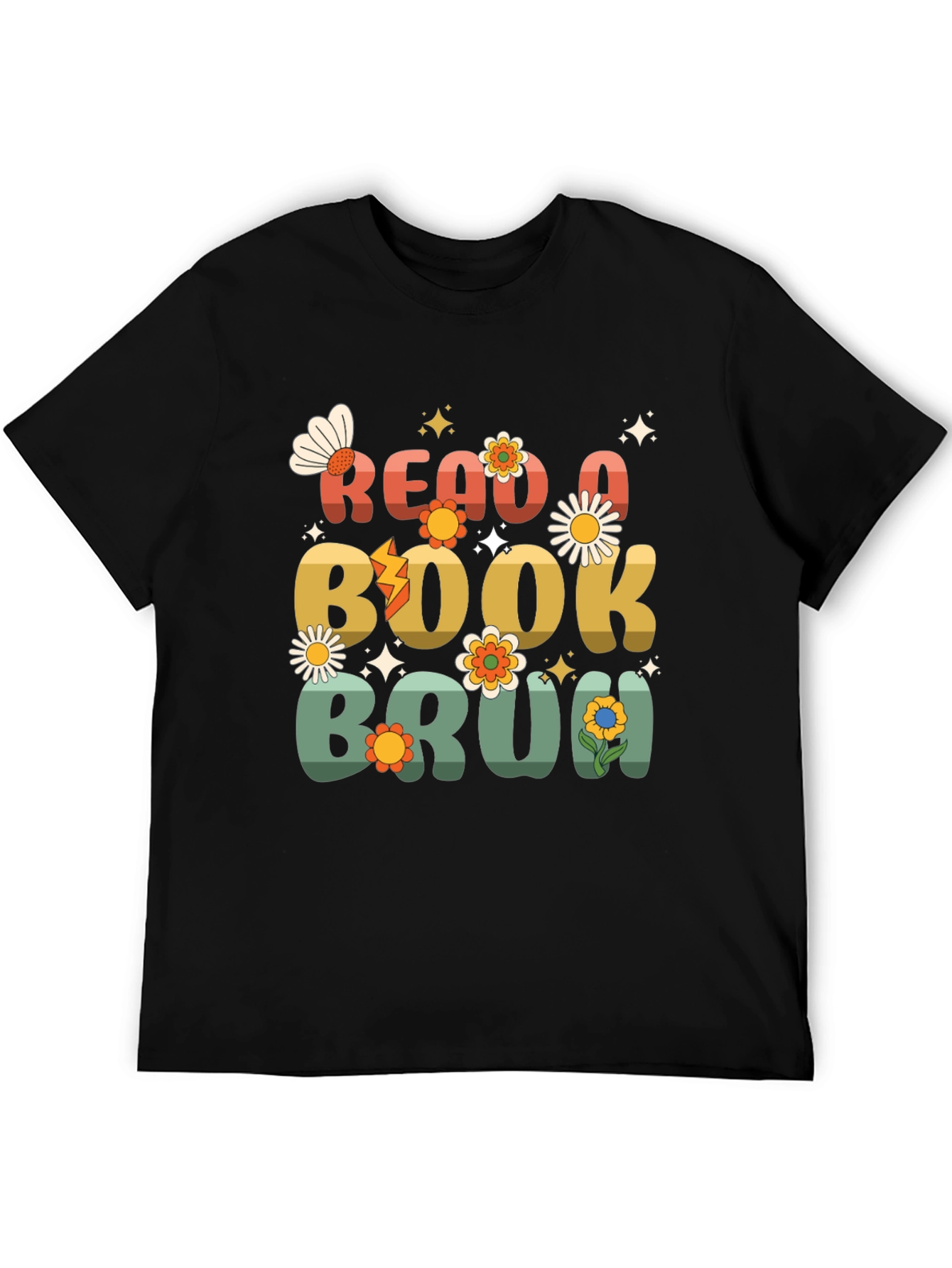 Read a Book Bruh Graphic Tee - Retro Design