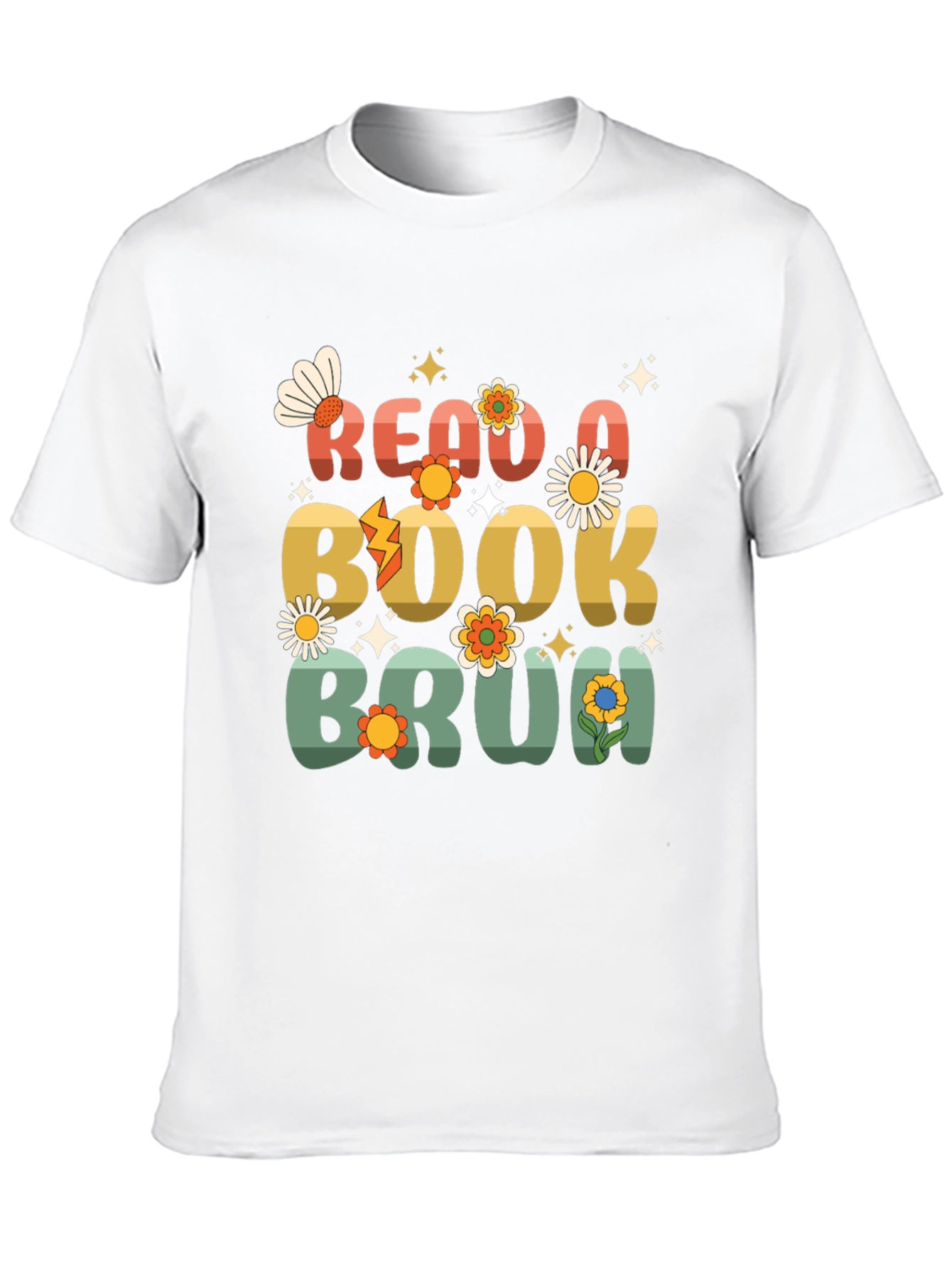 Read a Book Bruh Graphic Tee - Retro Design
