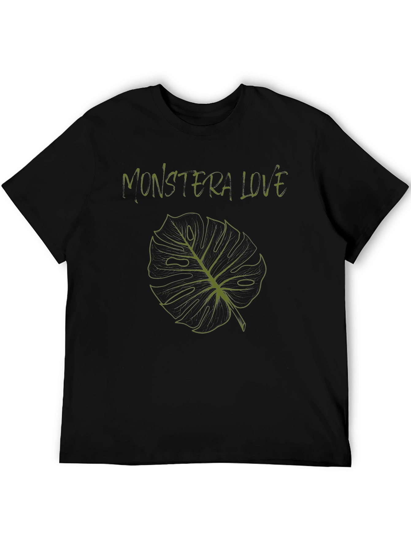Monstera Love T-Shirt - Black Botanical Tee
