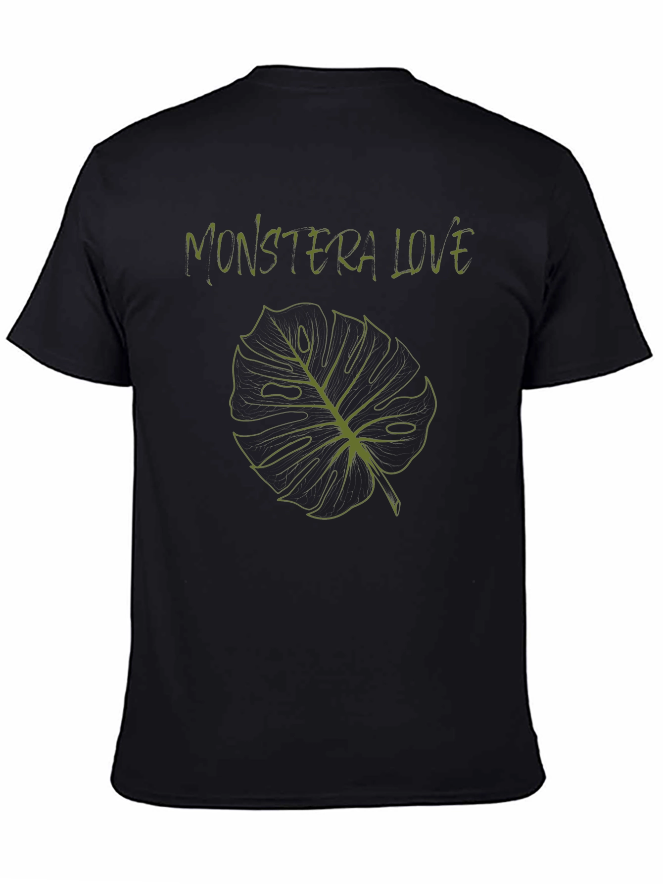 Monstera Love T-Shirt - Black Botanical Tee