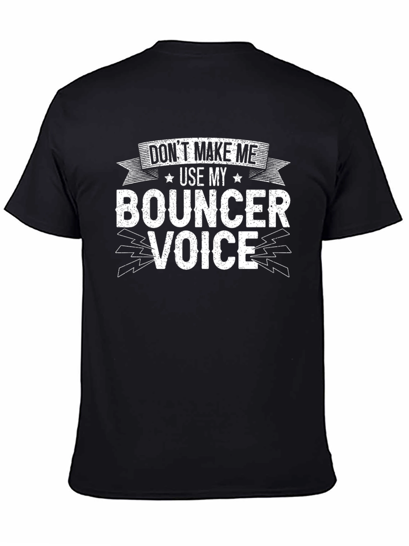Bouncer Voice Graphic Tee - Black Cotton T-Shirt