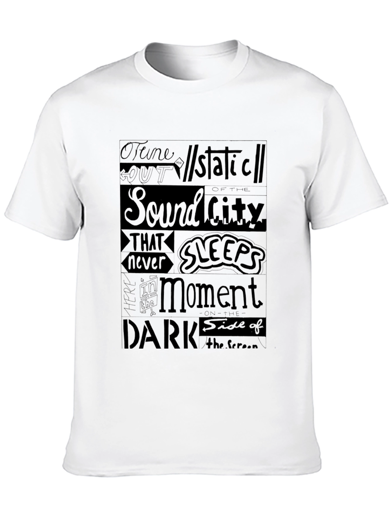 Tune Out T-Shirt - Graphic Design Black Tee