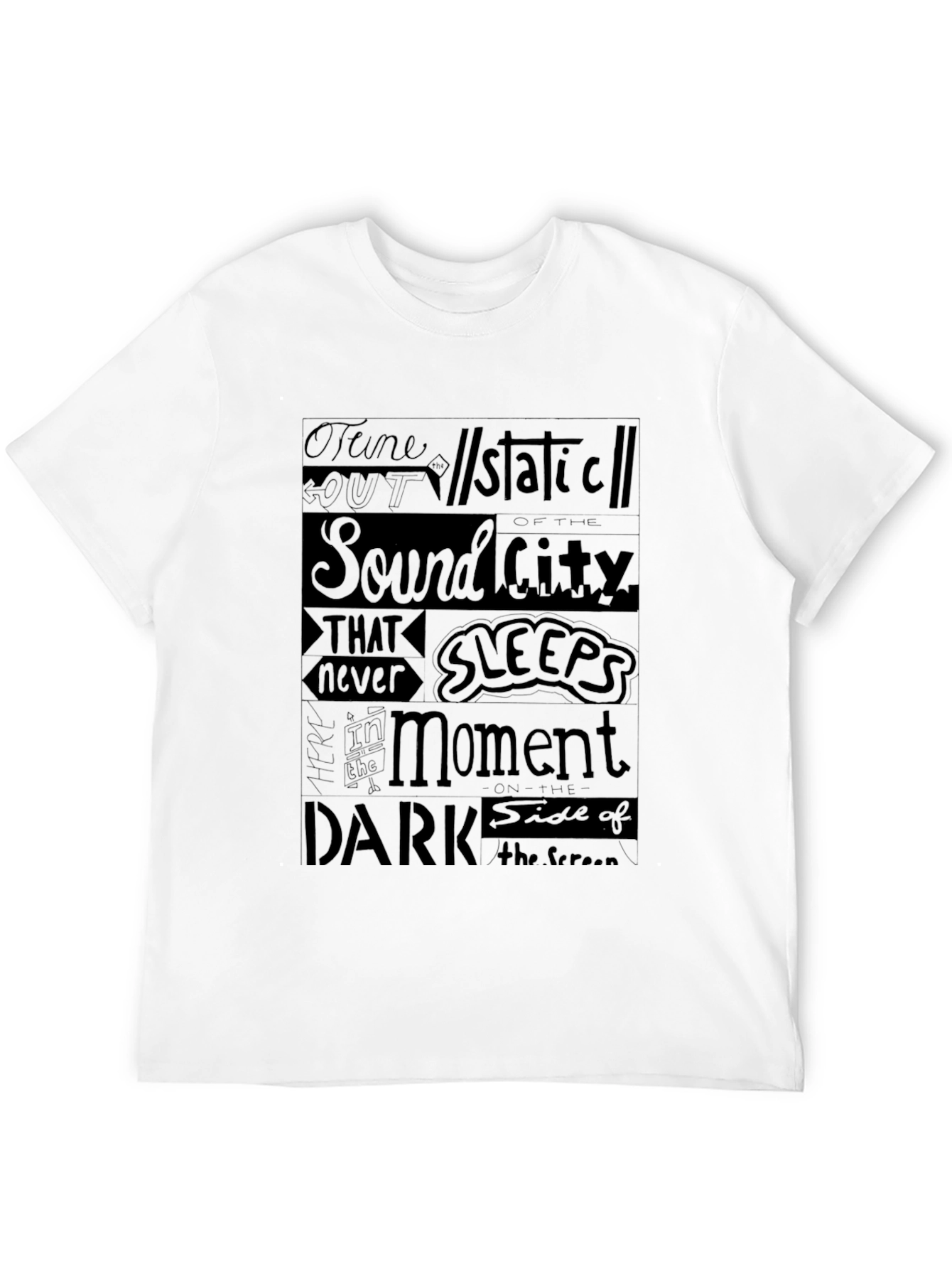 Tune Out T-Shirt - Graphic Design Black Tee