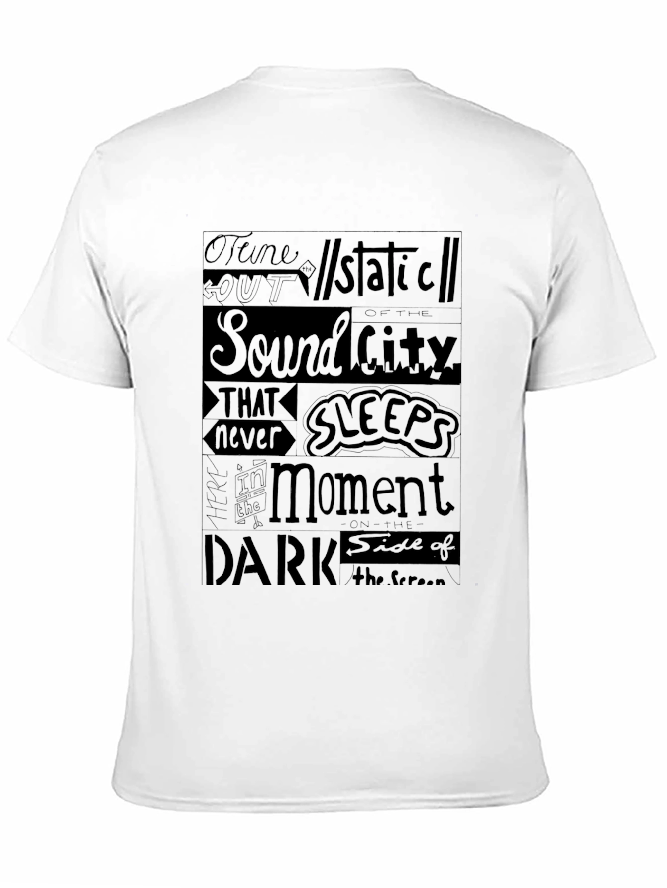 Tune Out T-Shirt - Graphic Design Black Tee