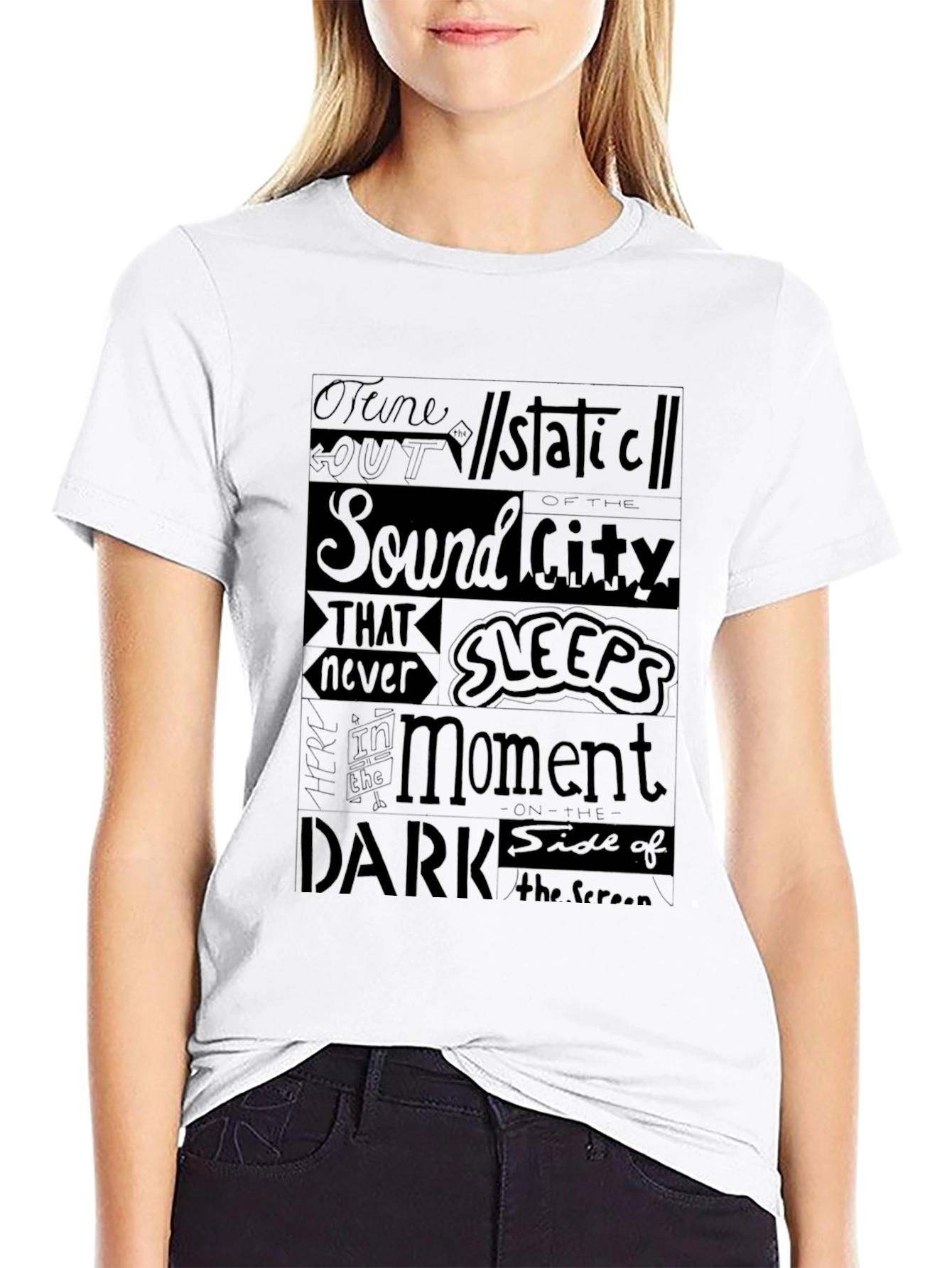 Tune Out T-Shirt - Graphic Design Black Tee