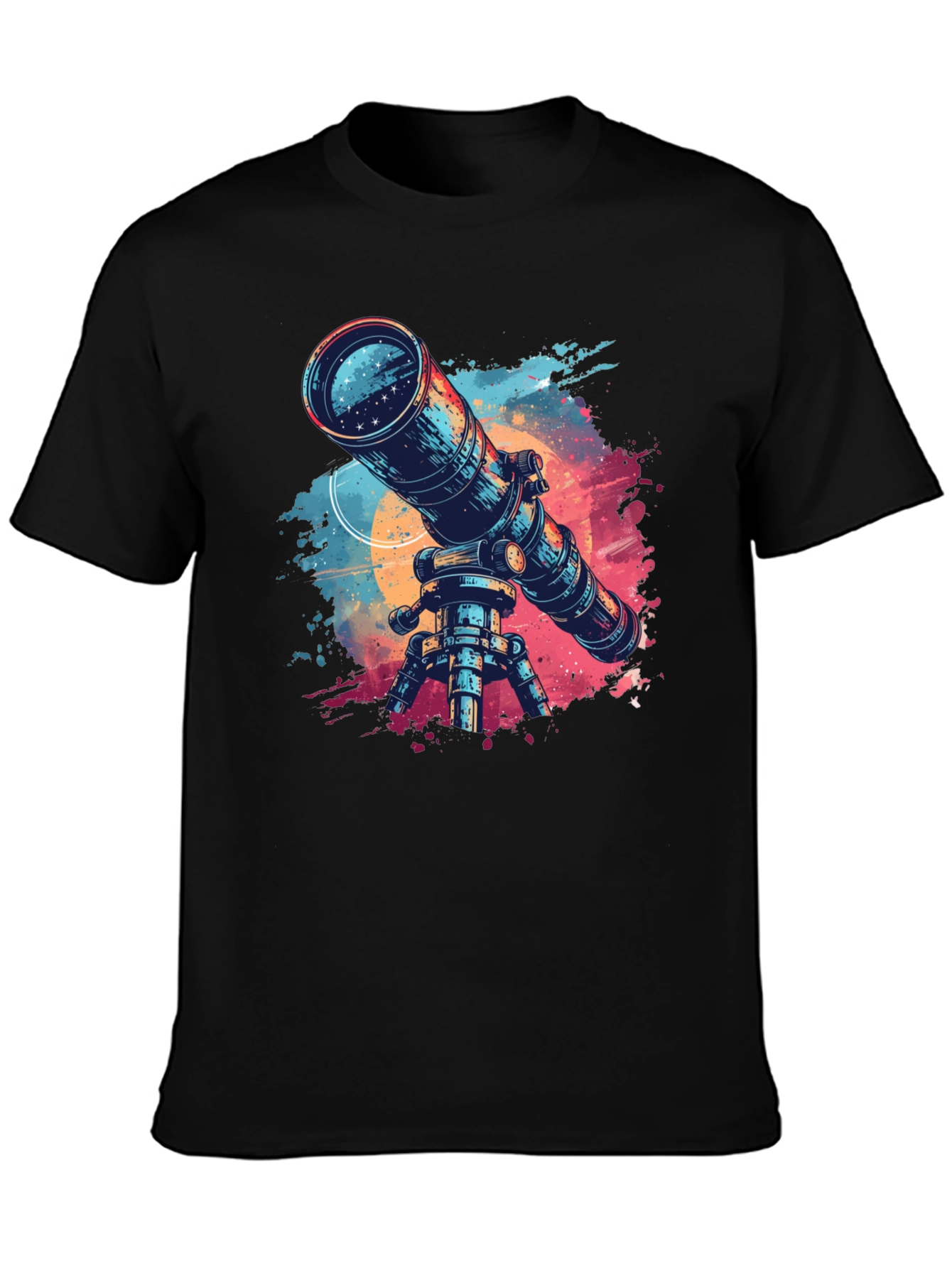 Telescope Graphic Tee - Space Explorer Shirt