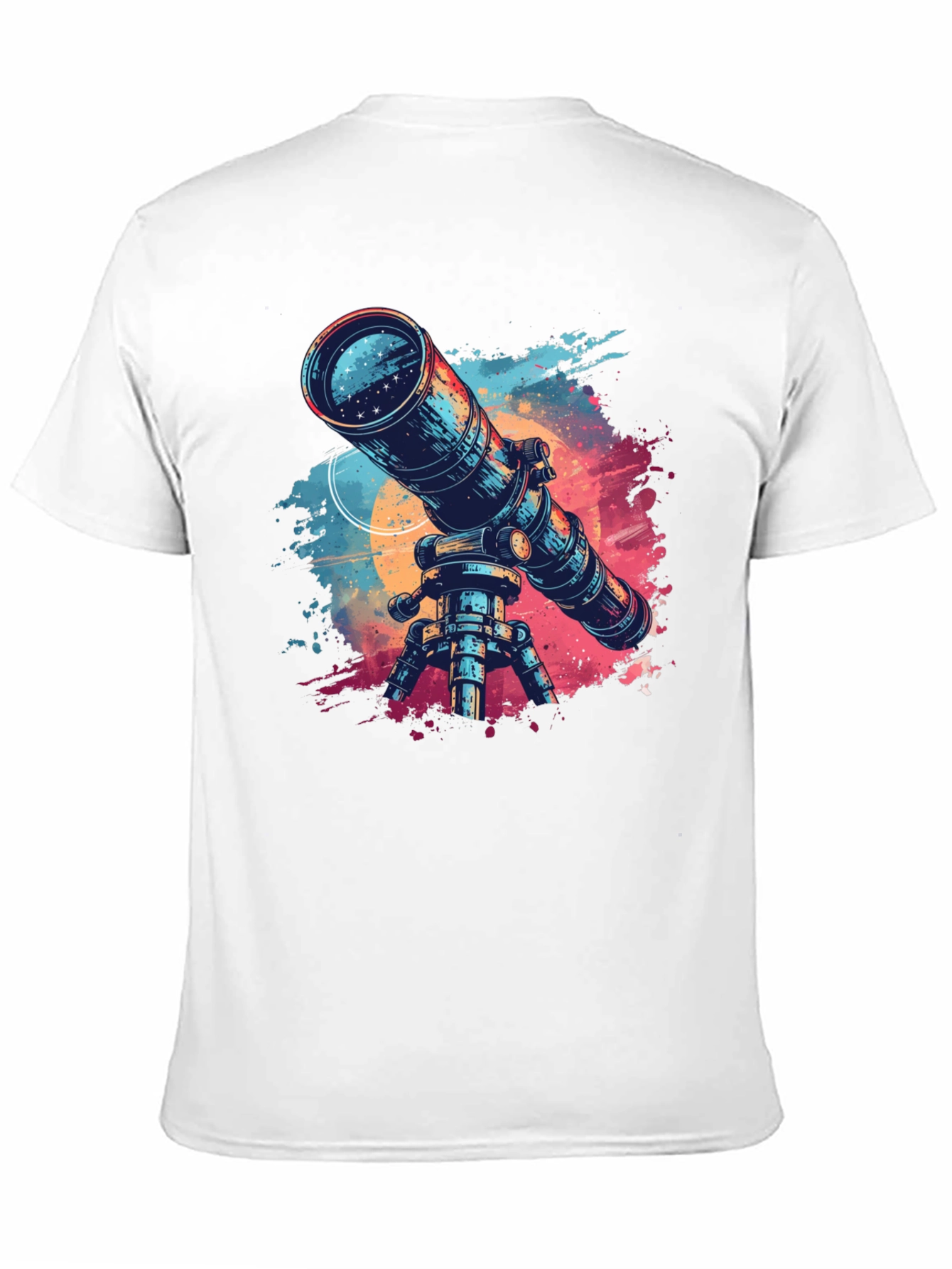 Telescope Graphic Tee - Space Explorer Shirt