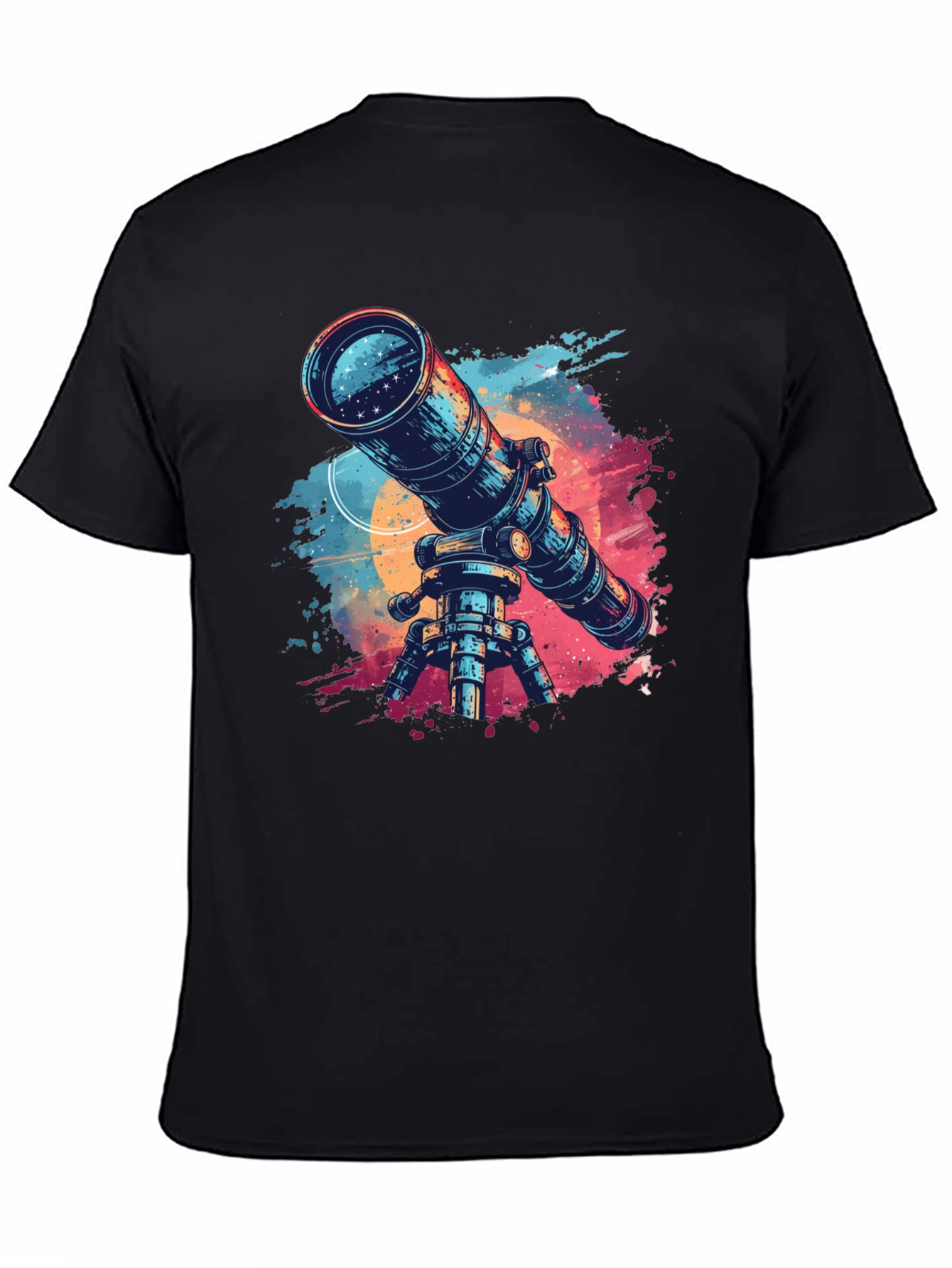 Telescope Graphic Tee - Space Explorer Shirt
