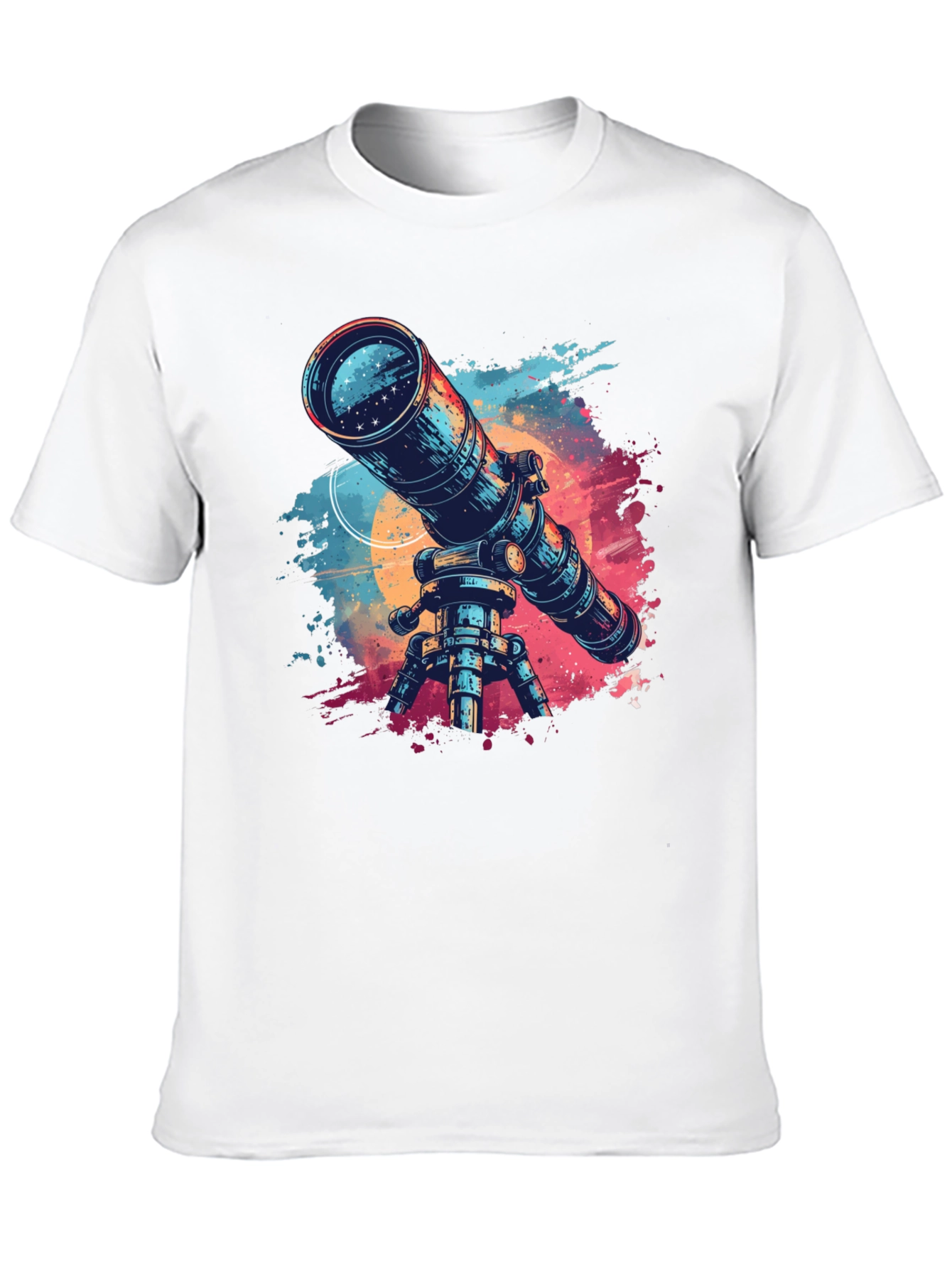 Telescope Graphic Tee - Space Explorer Shirt