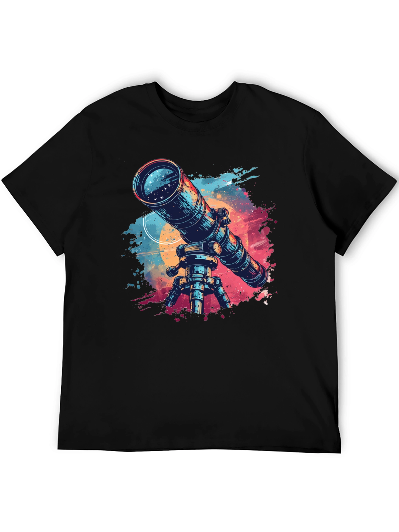 Telescope Graphic Tee - Space Explorer Shirt