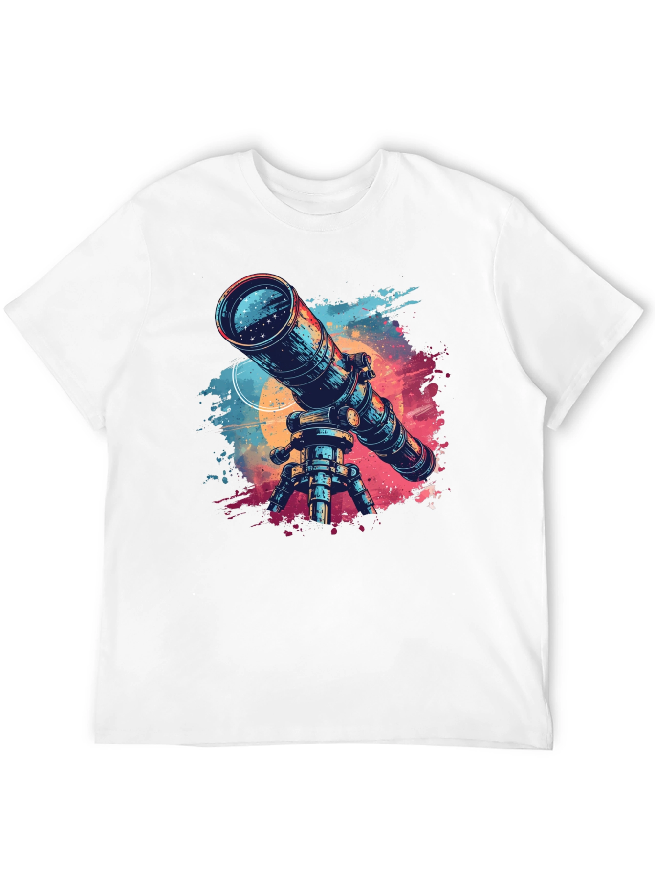 Telescope Graphic Tee - Space Explorer Shirt