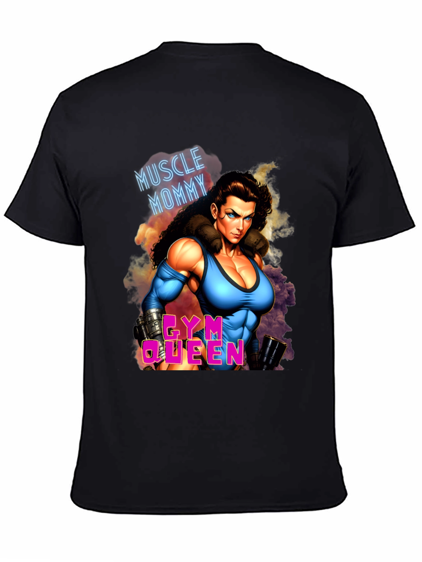 Muscle Mommy Gym Queen Black T-Shirt