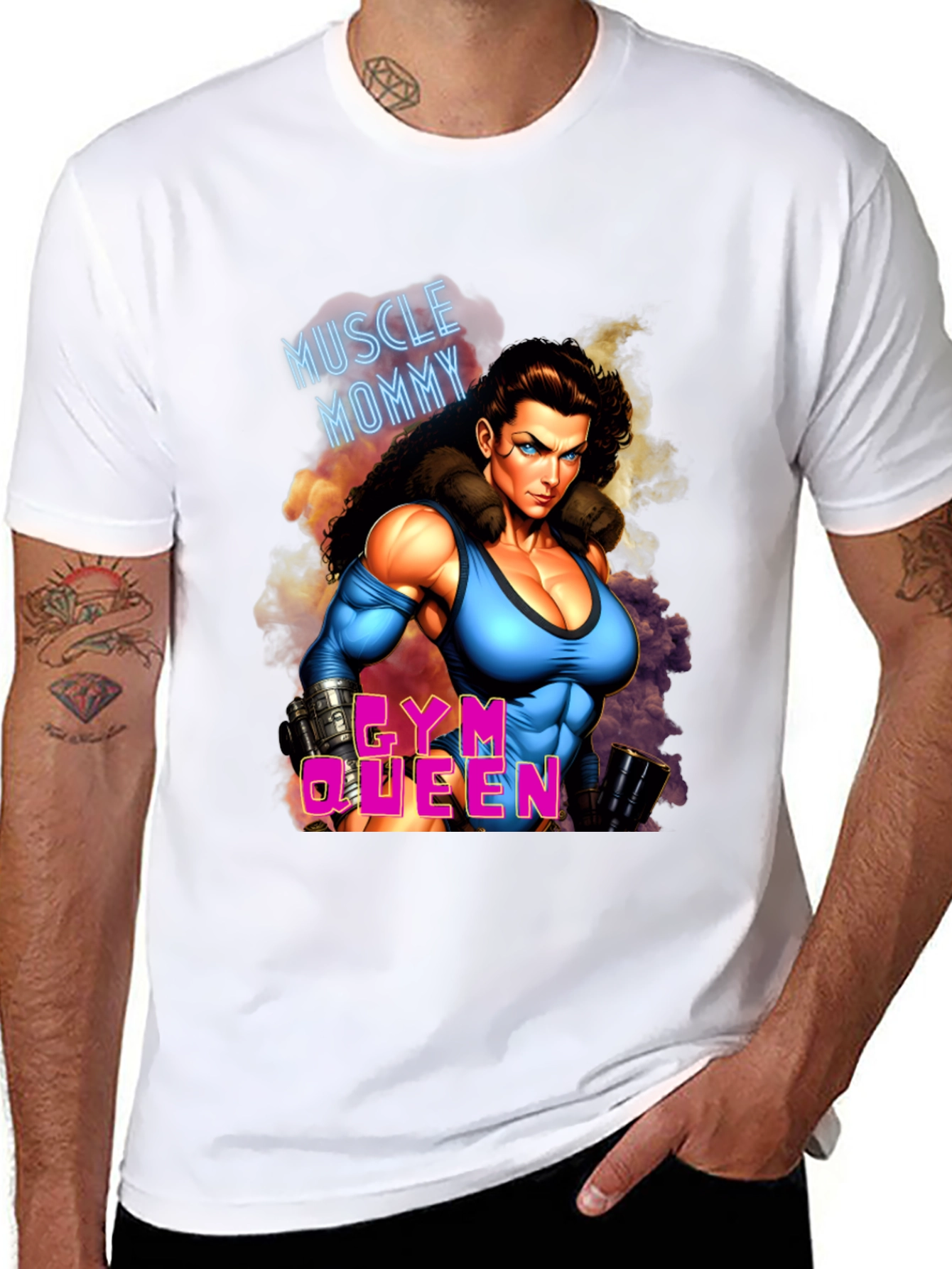 Muscle Mommy Gym Queen Black T-Shirt