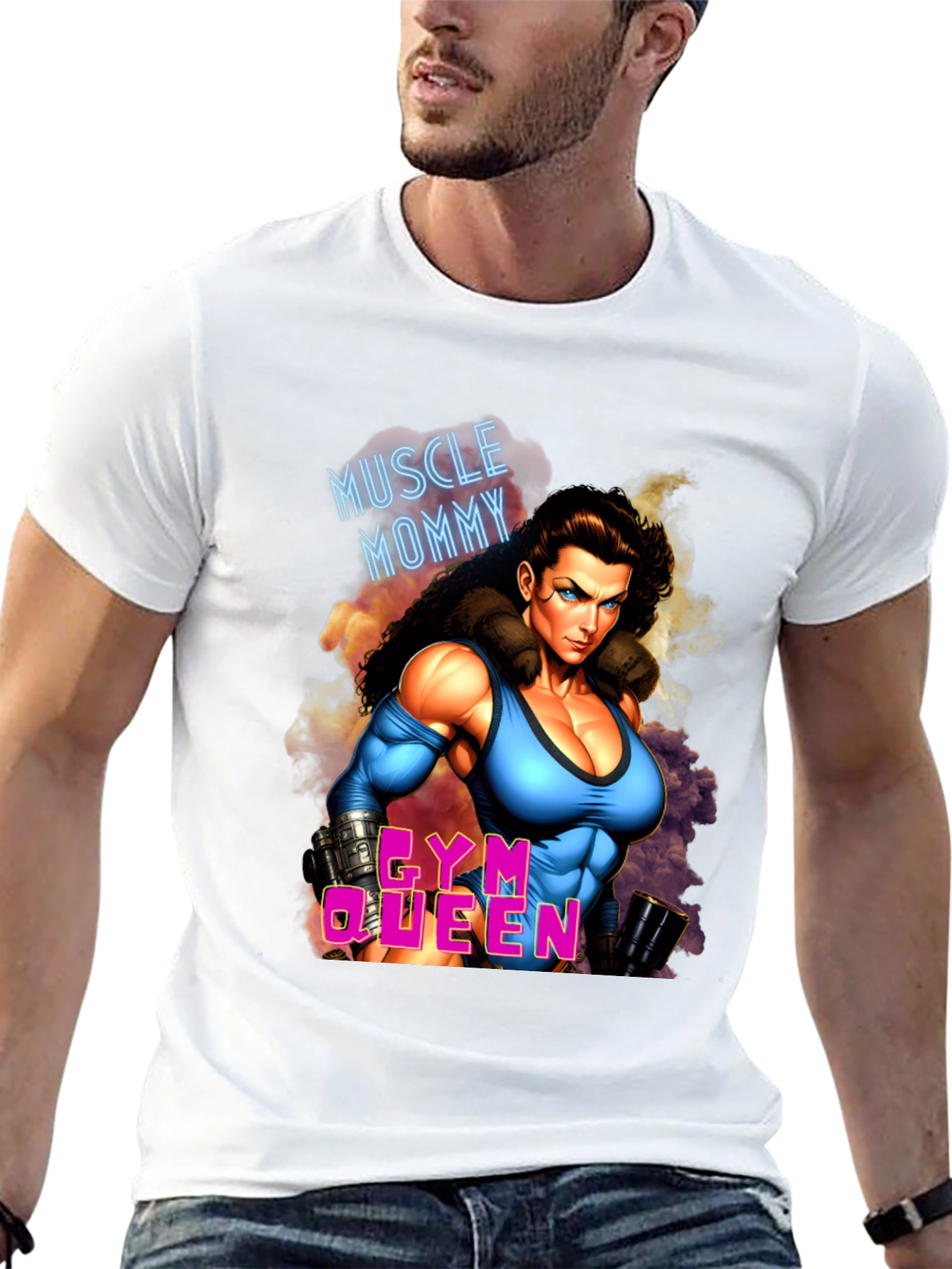 Muscle Mommy Gym Queen Black T-Shirt