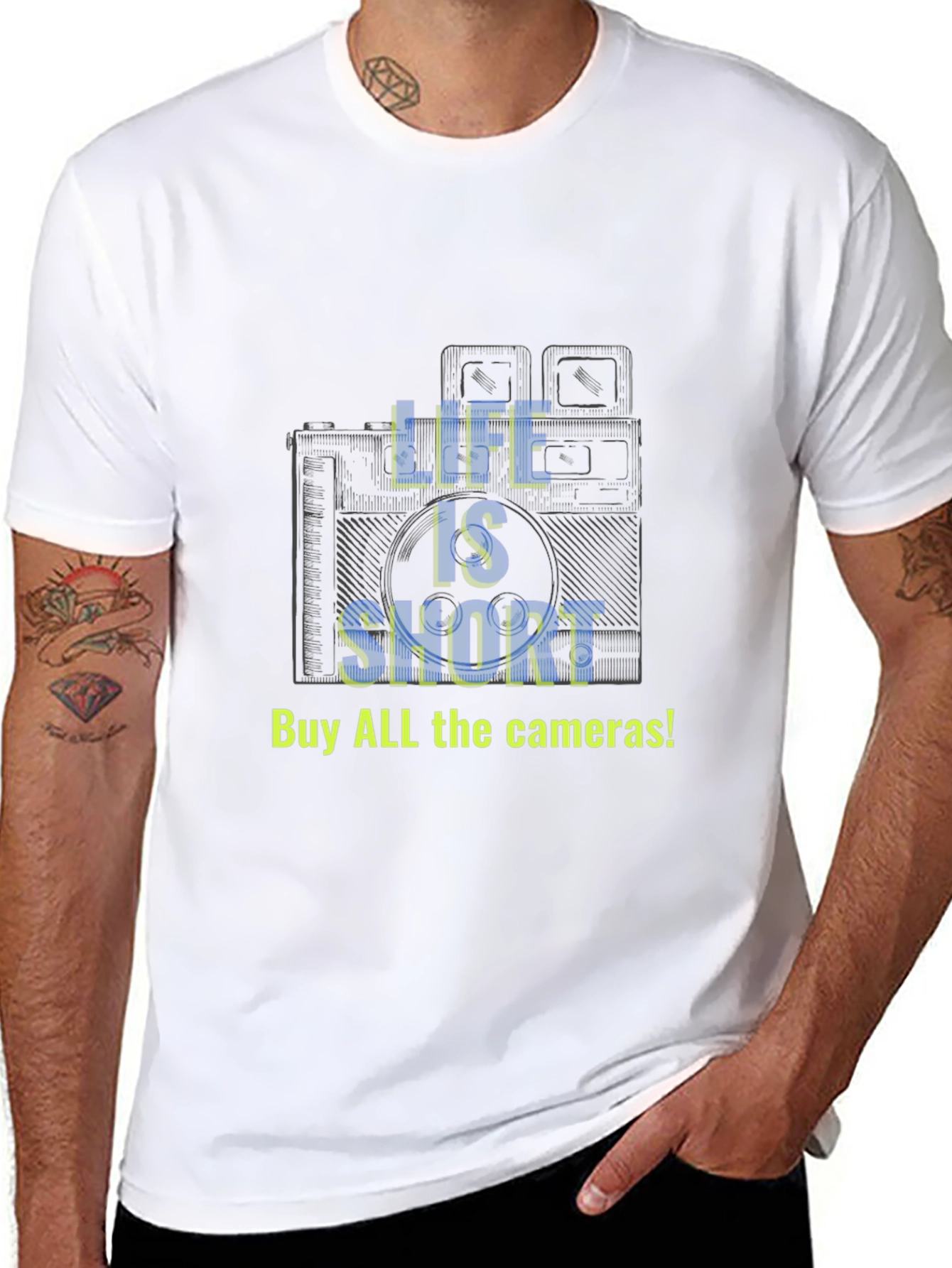 Life is Short - Camera T-Shirt
