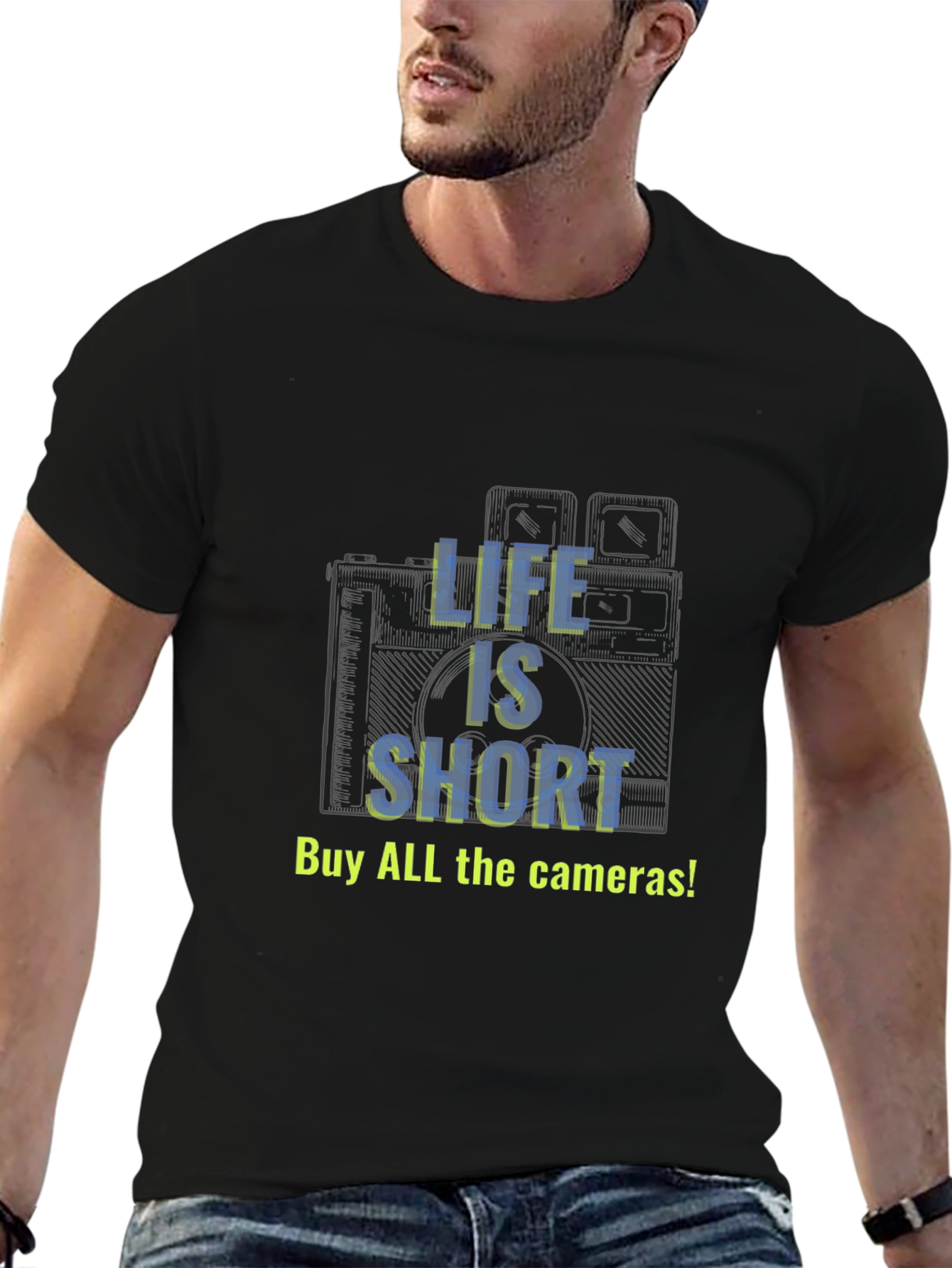 Life is Short - Camera T-Shirt