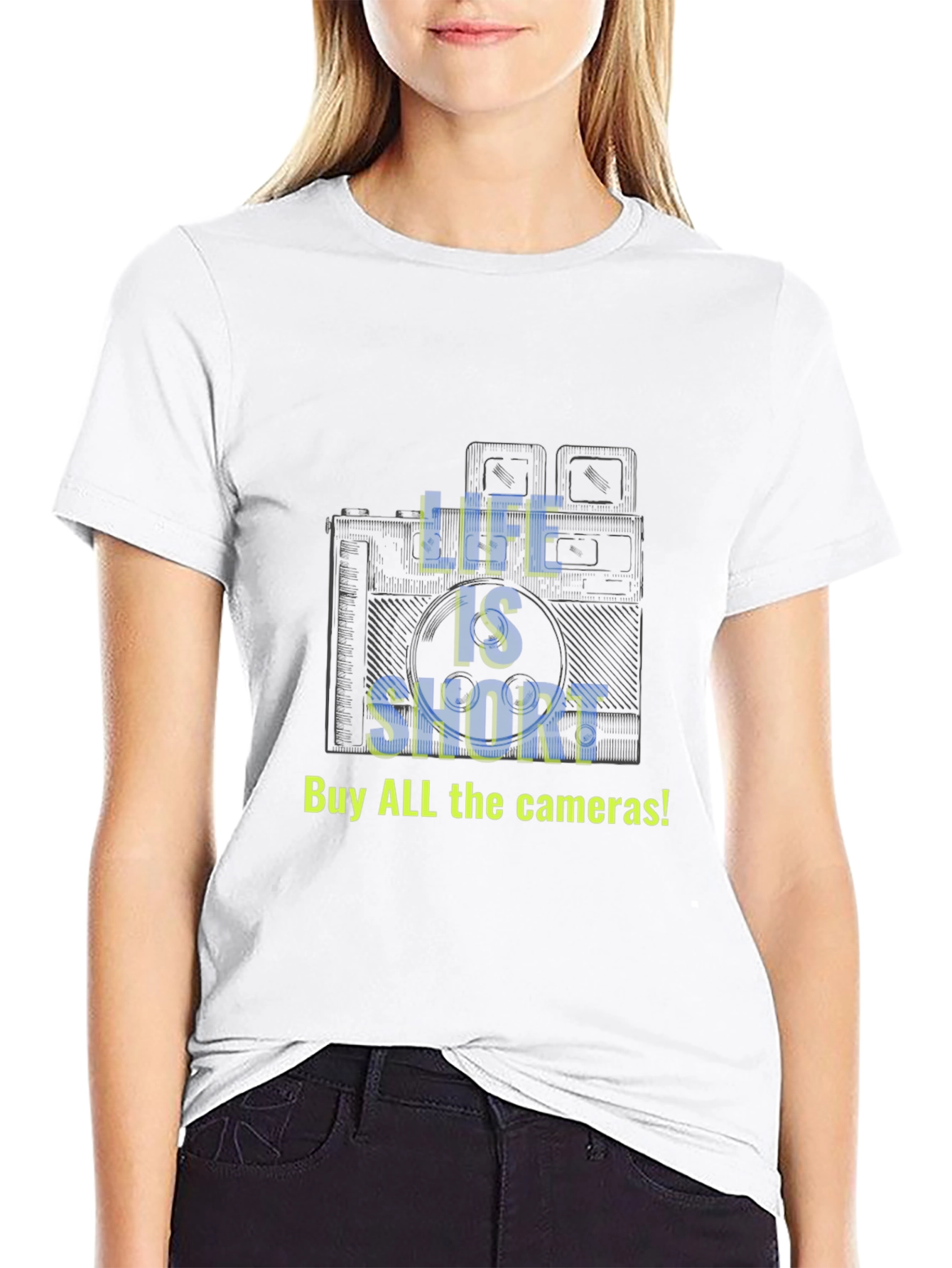 Life is Short - Camera T-Shirt