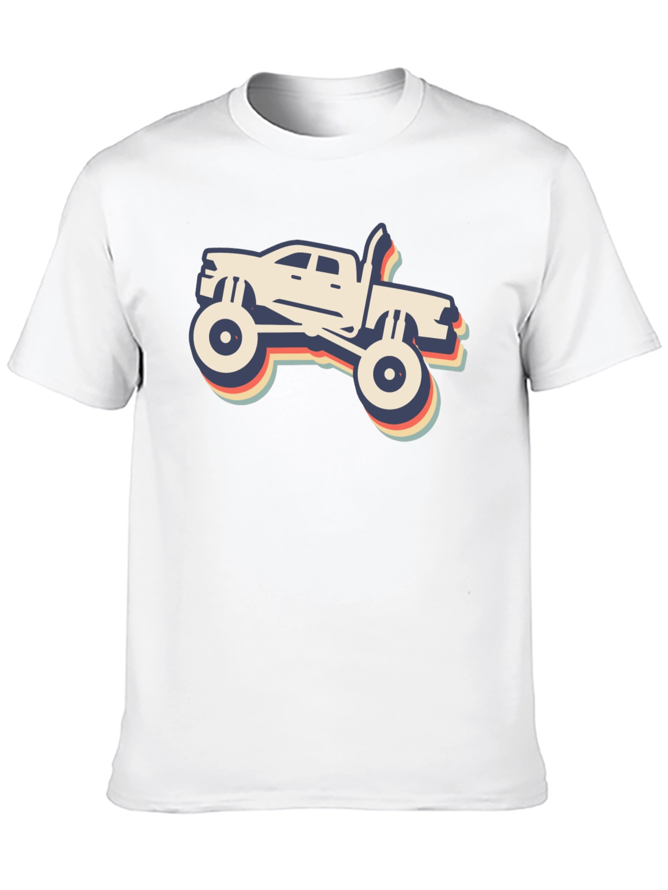 Retro Monster Truck Graphic Tee - Black