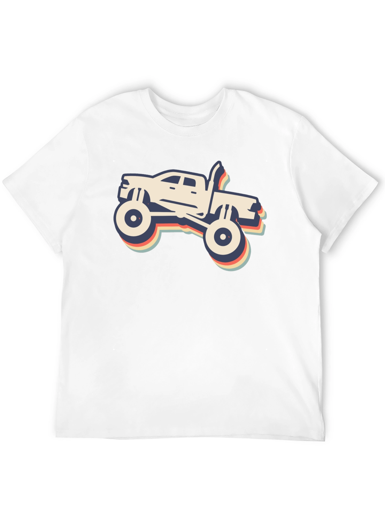Retro Monster Truck Graphic Tee - Black