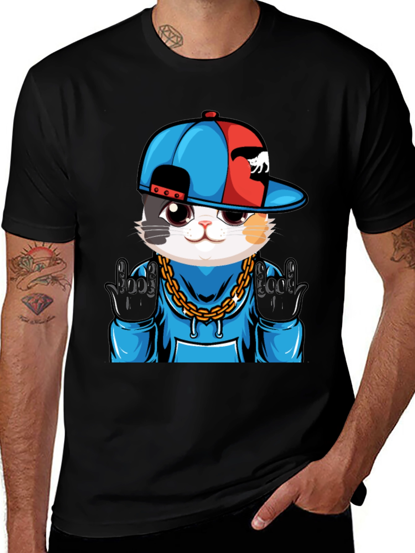 Cool Cat Graphic Tee - Urban Style