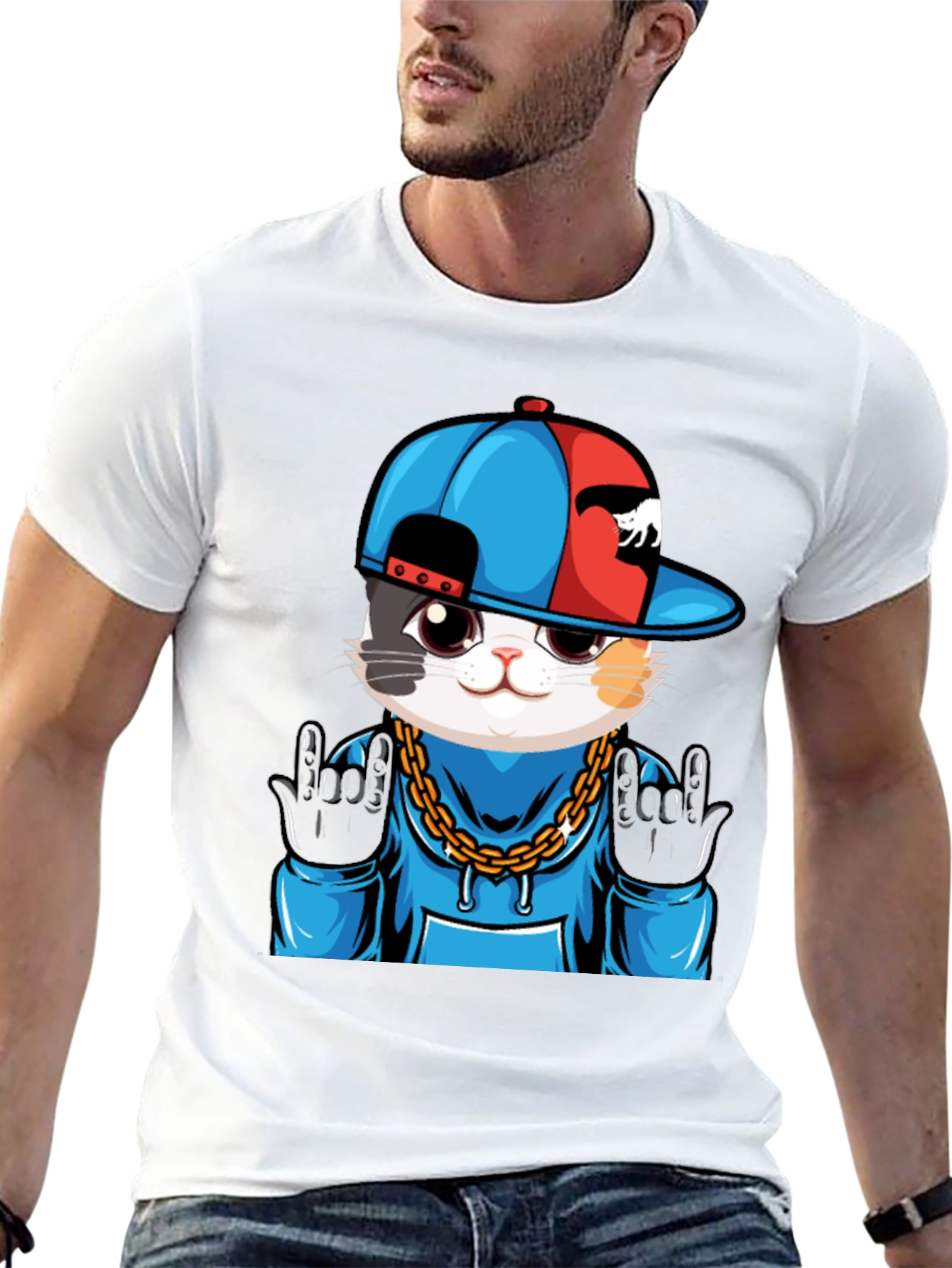 Cool Cat Graphic Tee - Urban Style