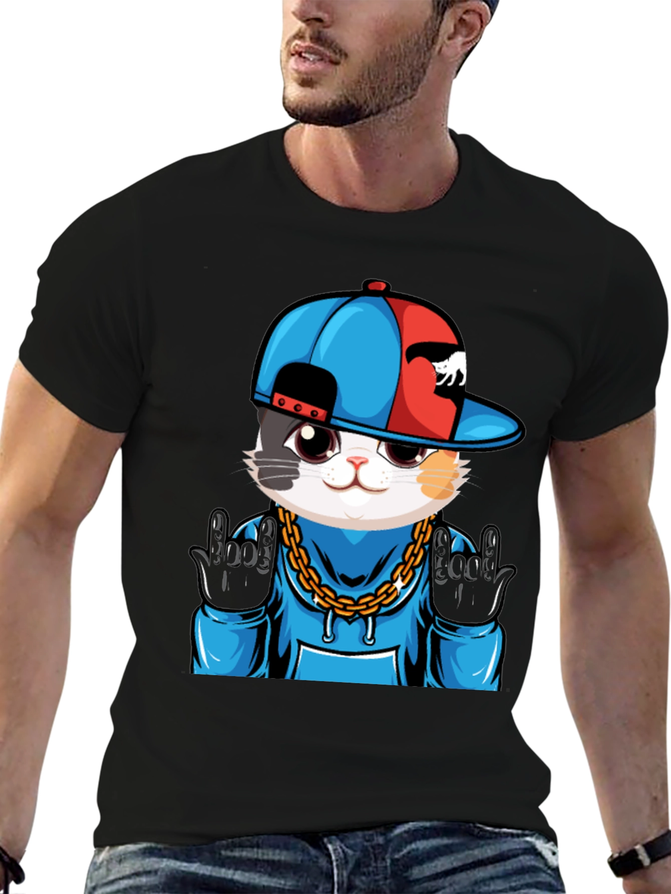 Cool Cat Graphic Tee - Urban Style
