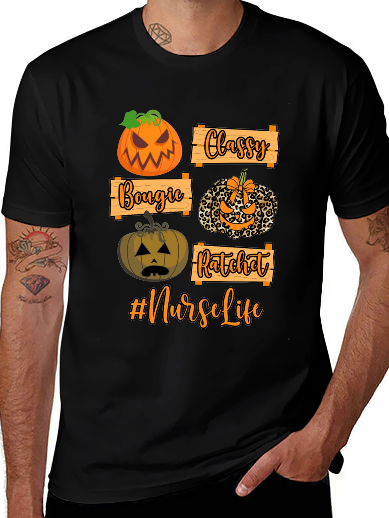 Nurse Life Halloween Pumpkin T-Shirt