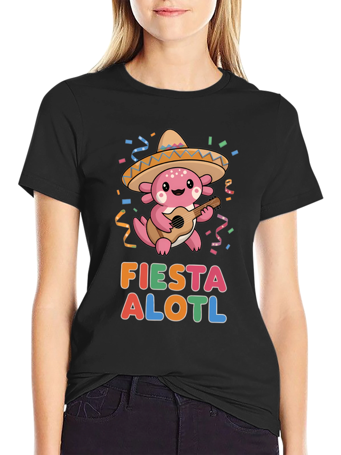 Fiesta Alotl T-Shirt - Funny Axolotl Cinco De Mayo