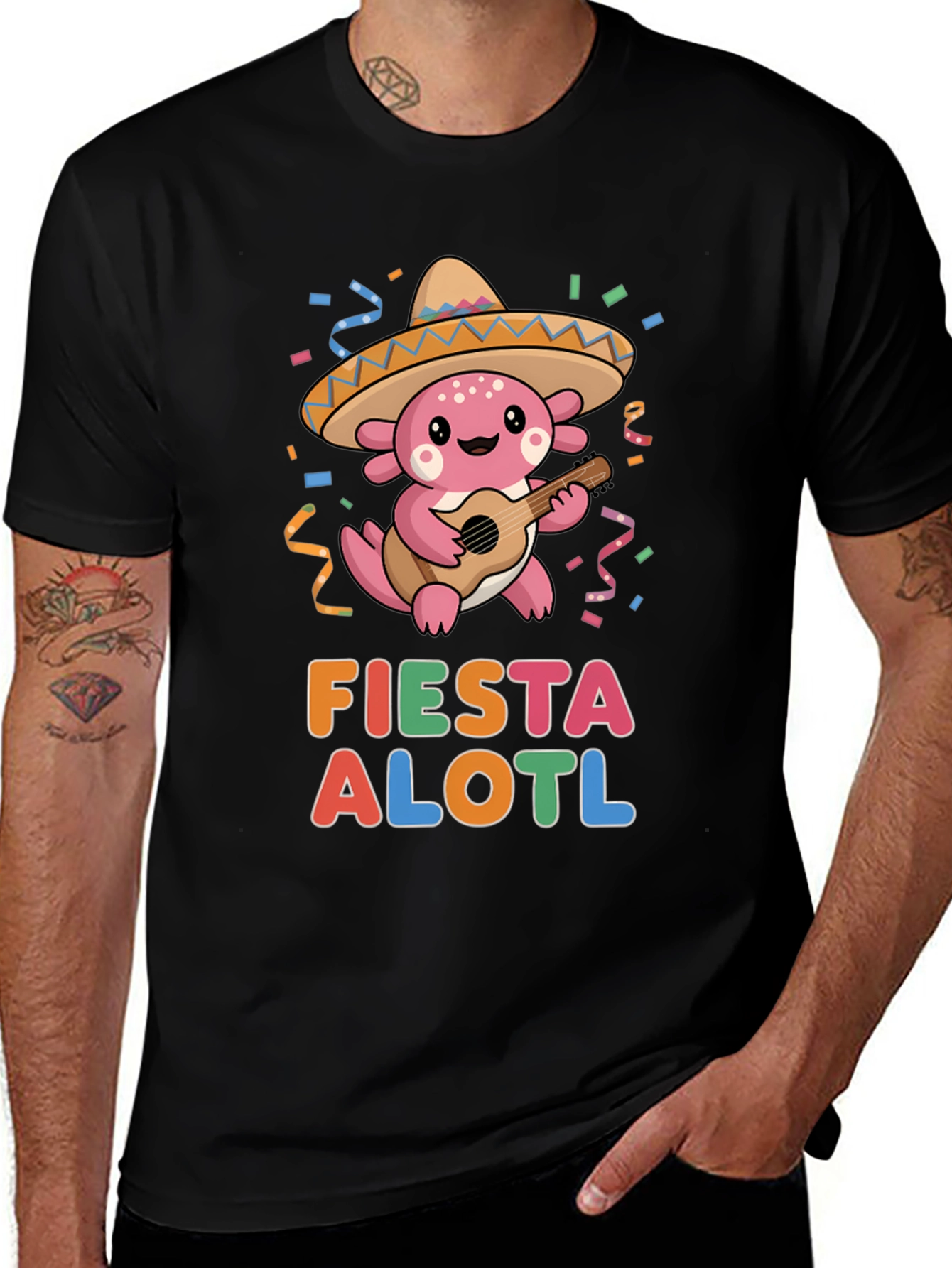 Fiesta Alotl T-Shirt - Funny Axolotl Cinco De Mayo