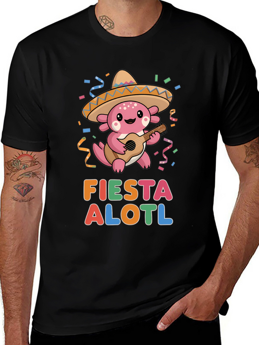 Fiesta Alotl T-Shirt - Funny Axolotl Cinco De Mayo