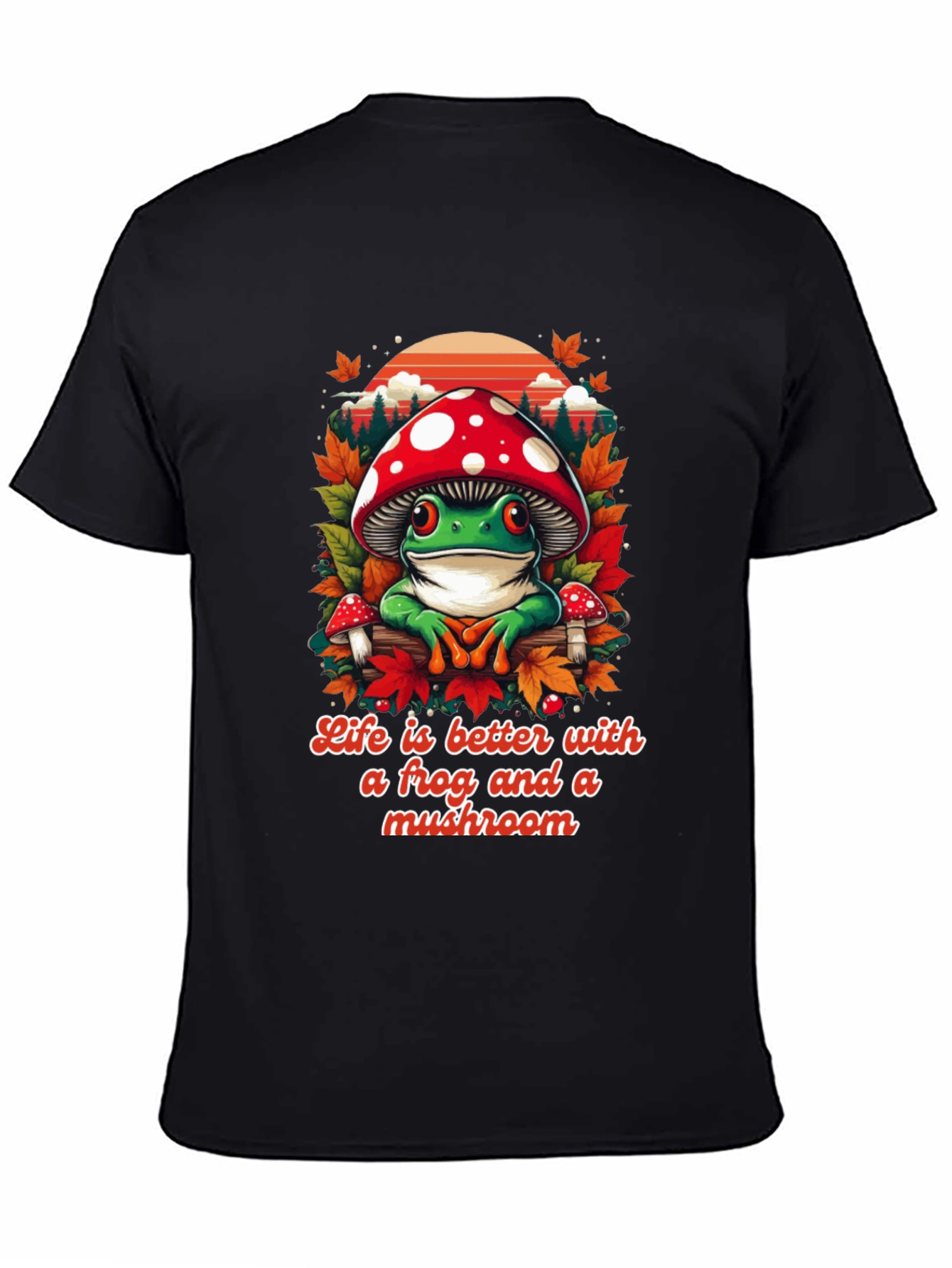 Frog and Mushroom Graphic Tee