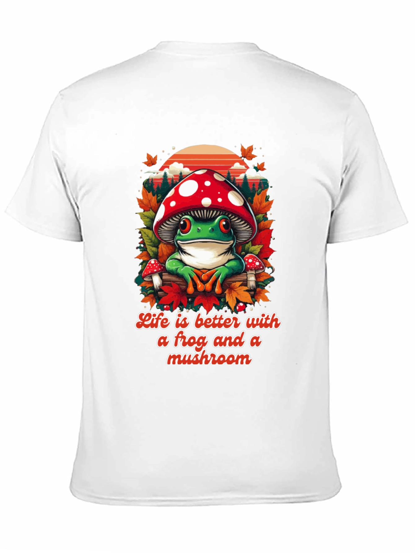 Frog and Mushroom Graphic Tee