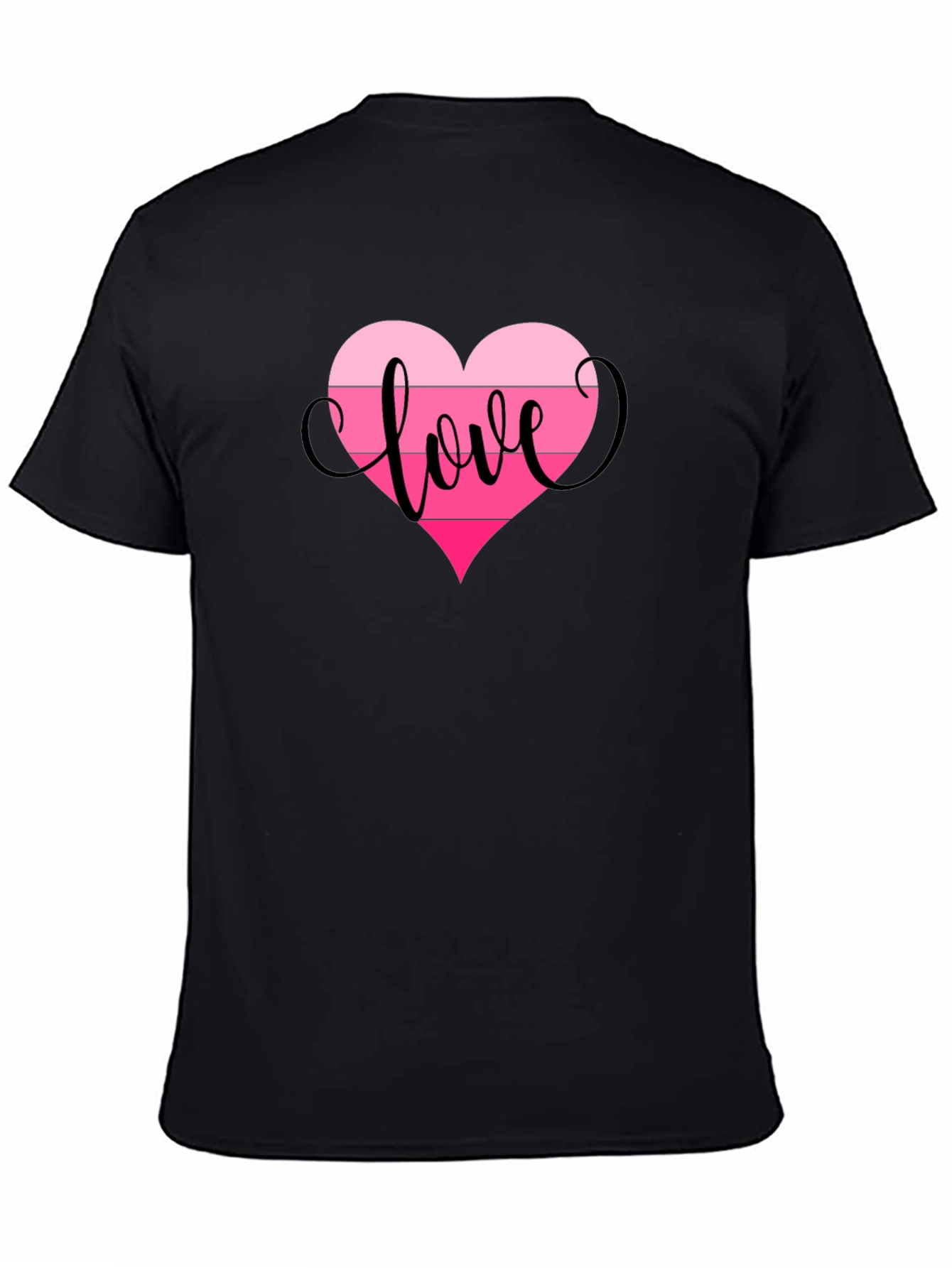Love Heart Graphic Tee - Black