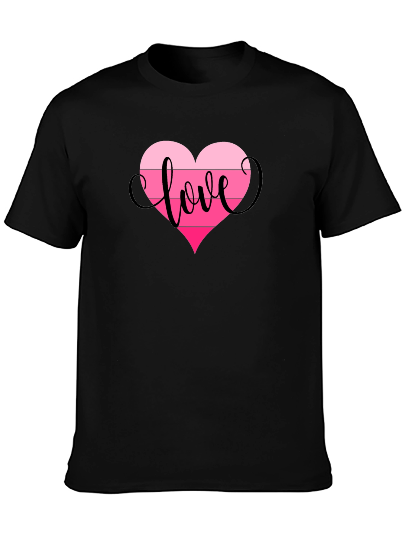 Love Heart Graphic Tee - Black