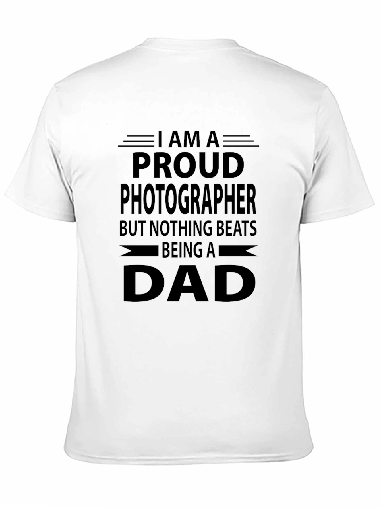 Proud Photographer Dad Black T-Shirt