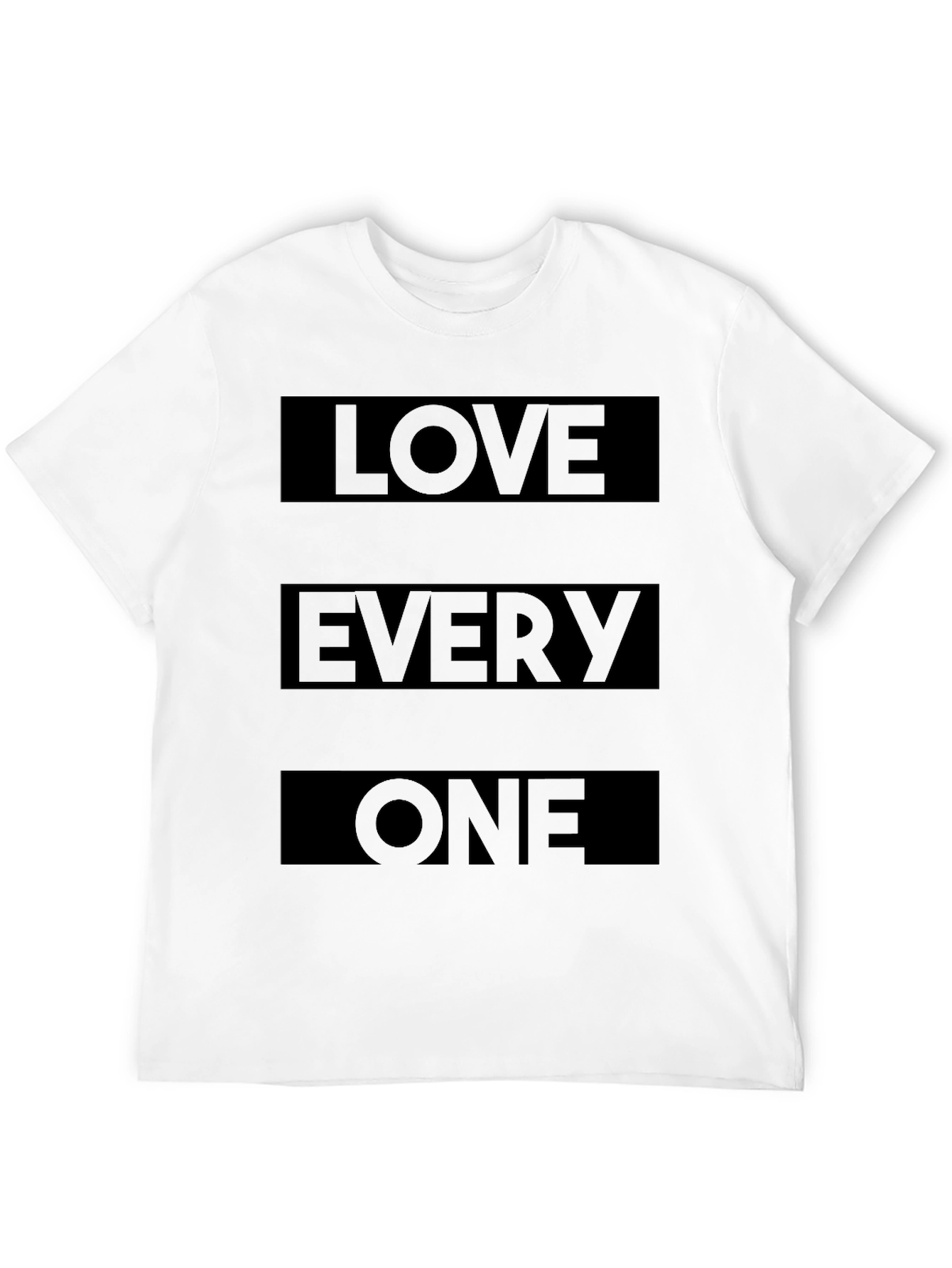Love Everyone T-Shirt - Stylish Black Graphic Tee