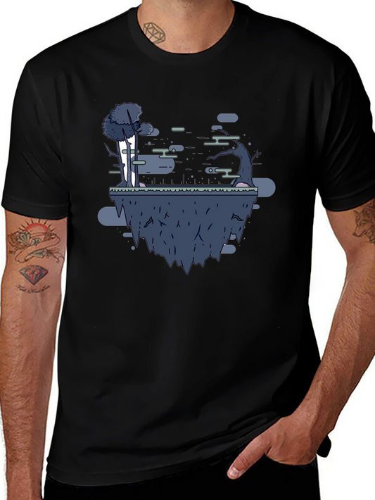 Cartoon Floating Island T-Shirt