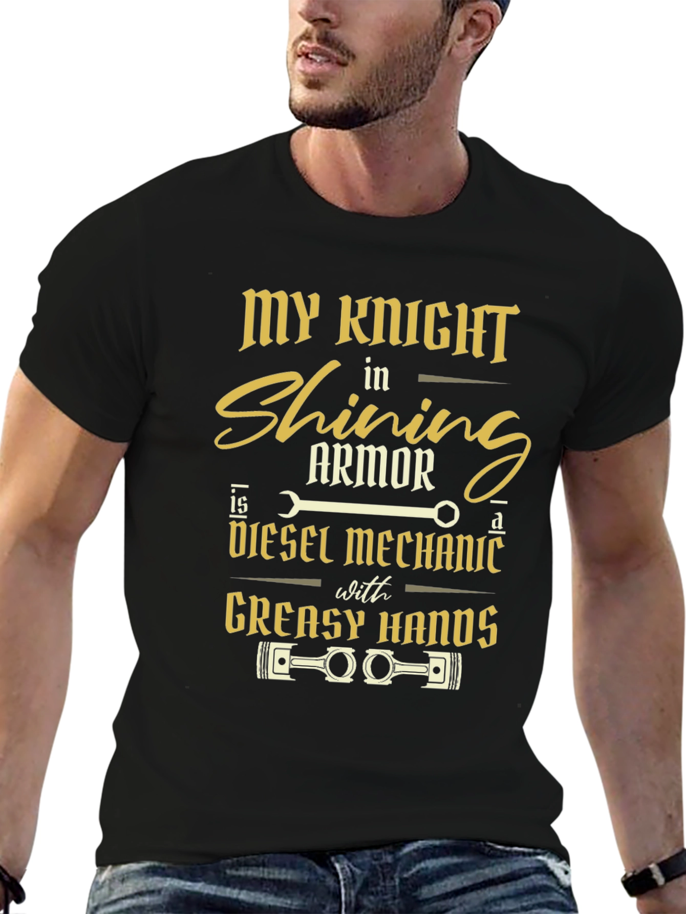 Diesel Mechanic Knight in Shining Armor T-Shirt