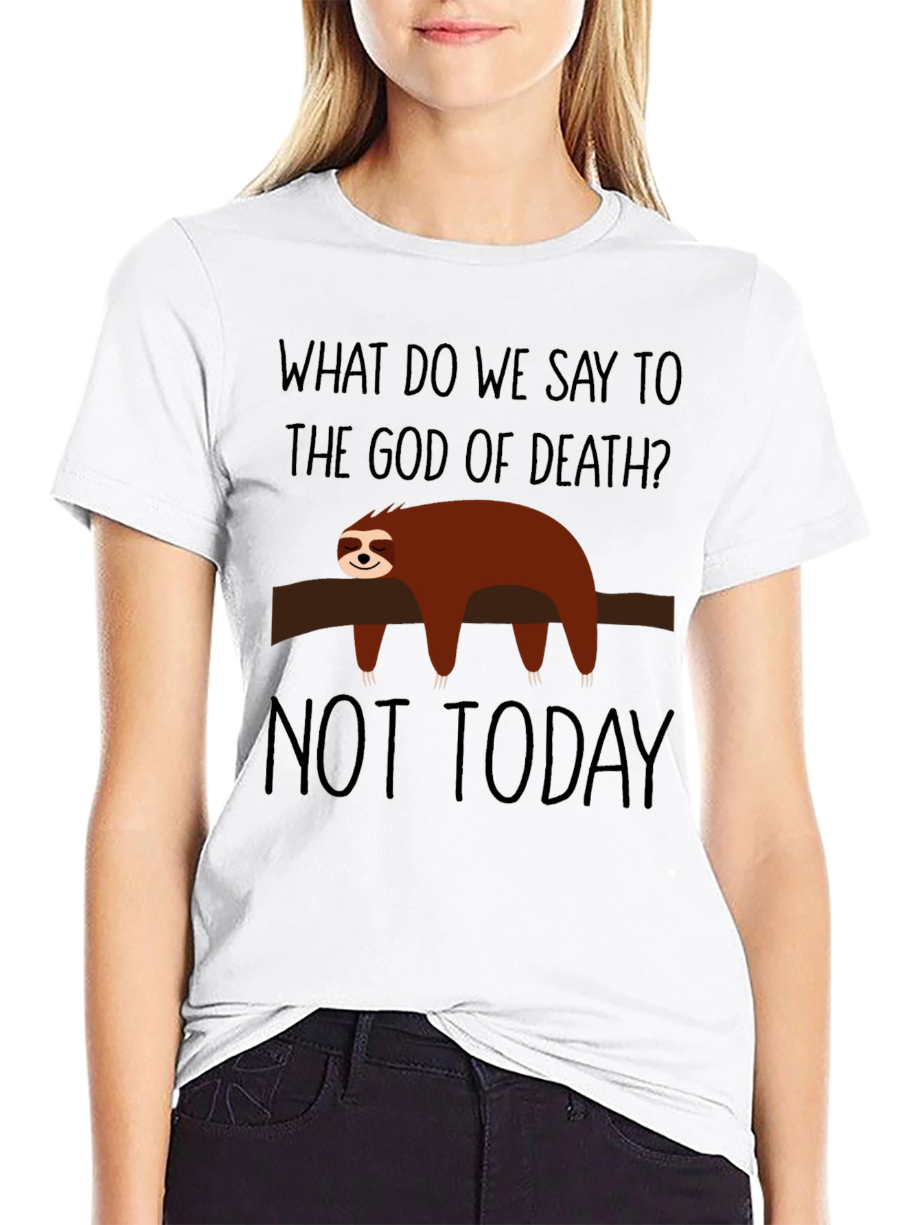 Sloth Not Today Graphic T-Shirt