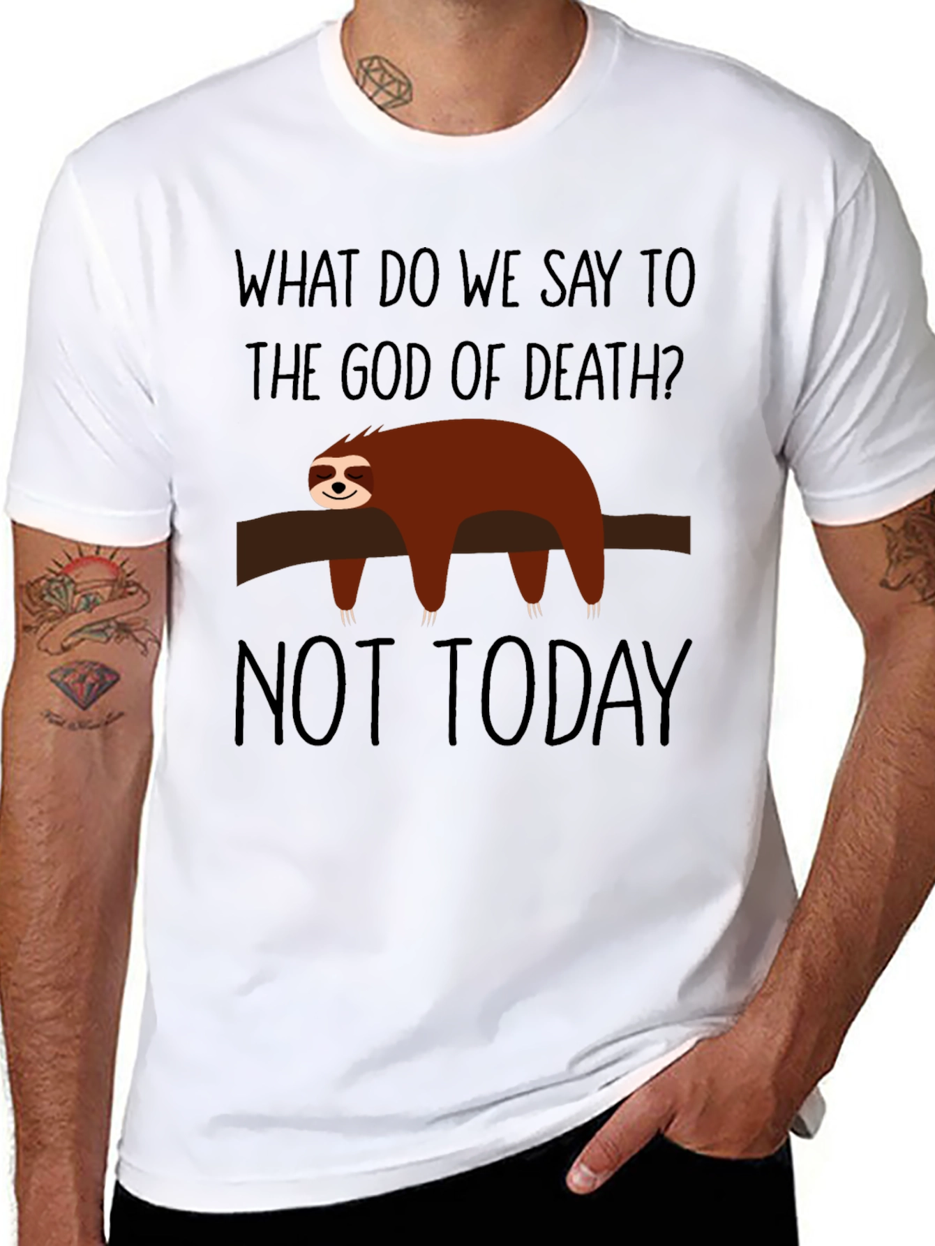 Sloth Not Today Graphic T-Shirt