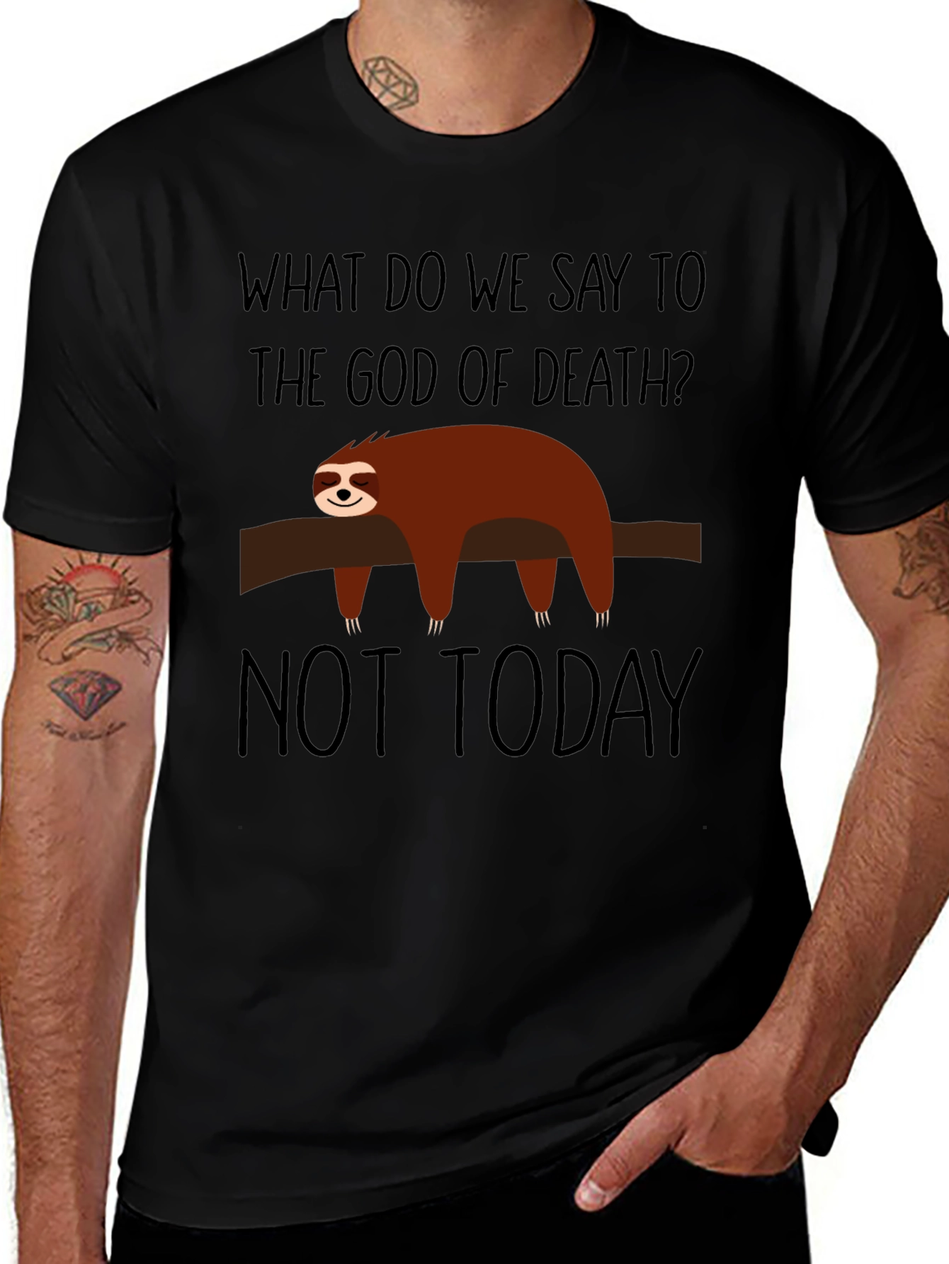 Sloth Not Today Graphic T-Shirt