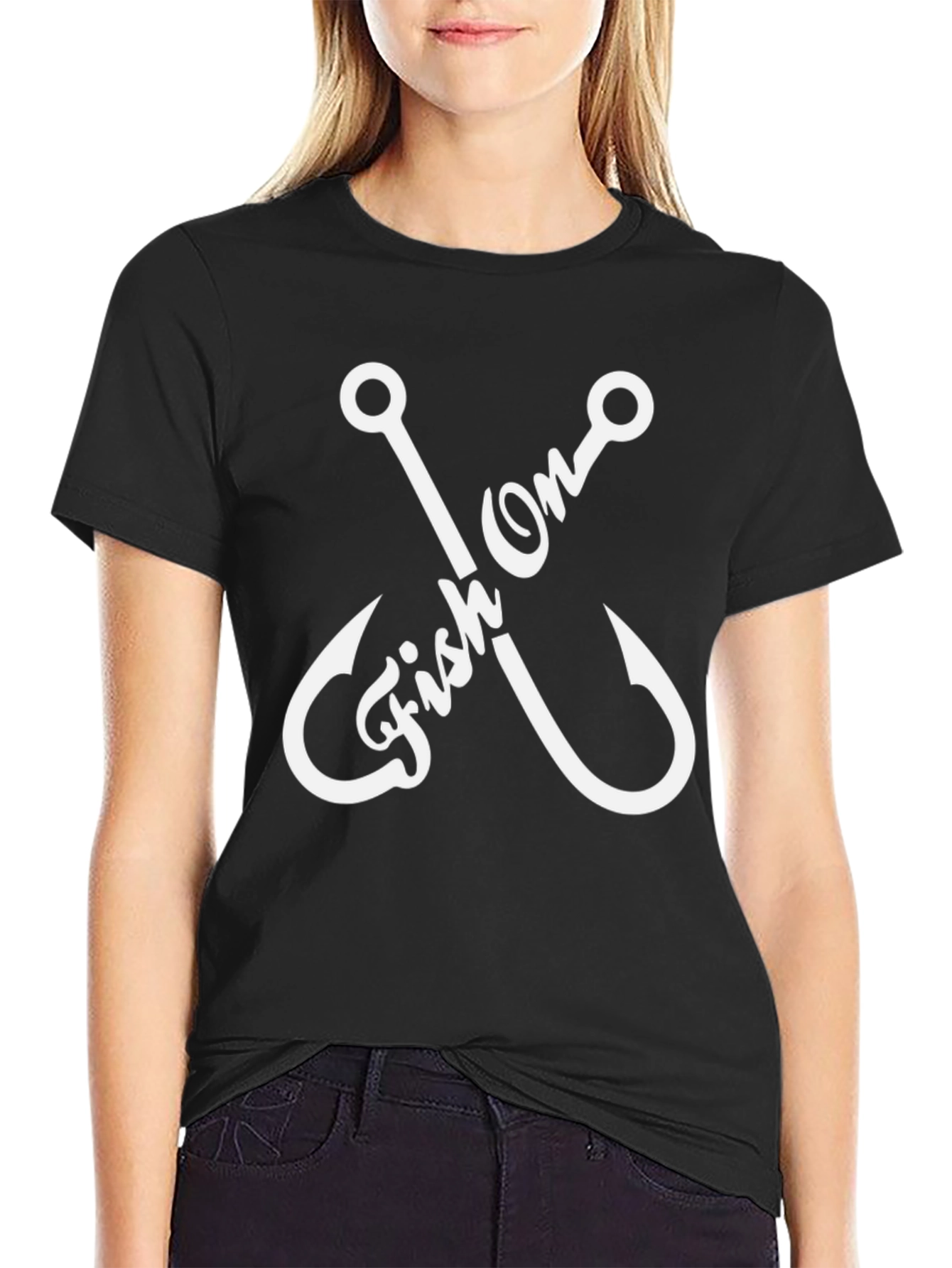 Fish On Graphic Tee - Fishing Hook Design