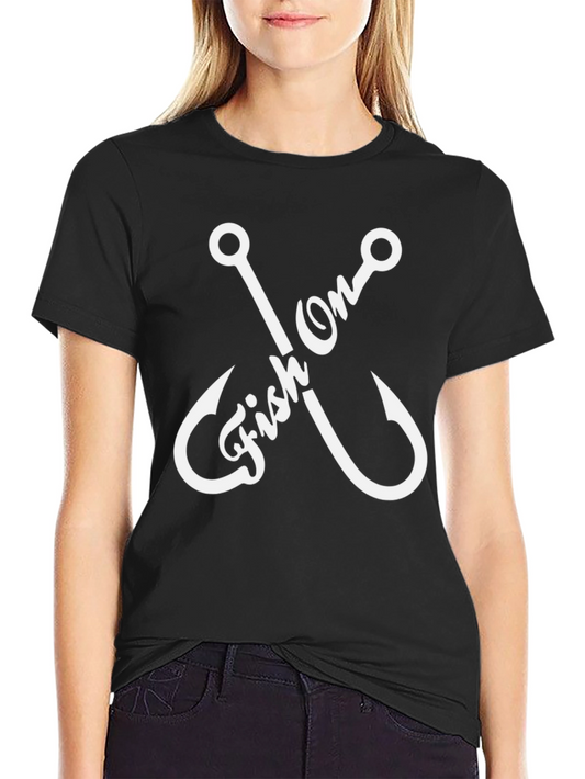 Fish On Graphic Tee - Fishing Hook Design