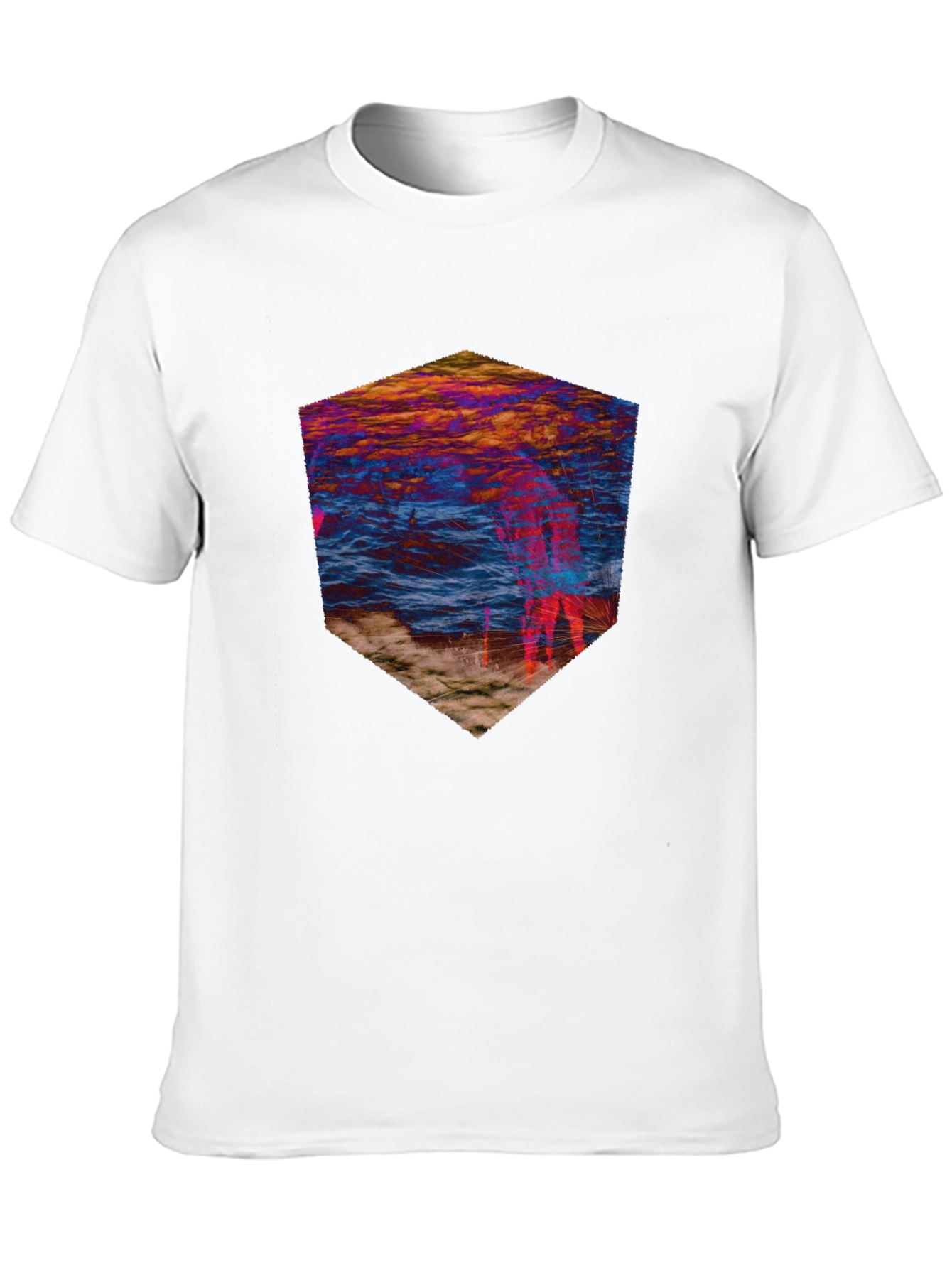 Abstract Beach Scene Graphic Tee
