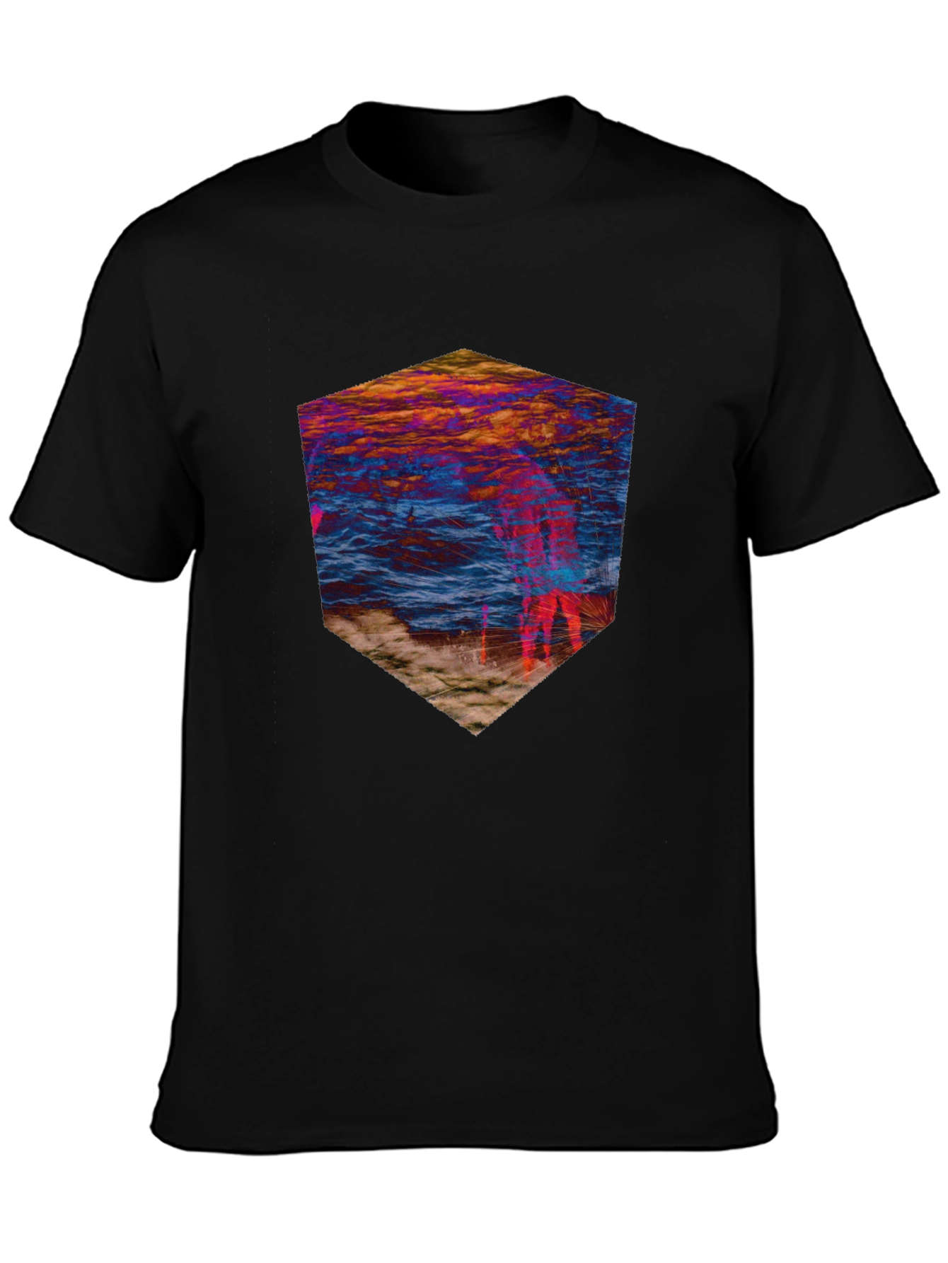 Abstract Beach Scene Graphic Tee
